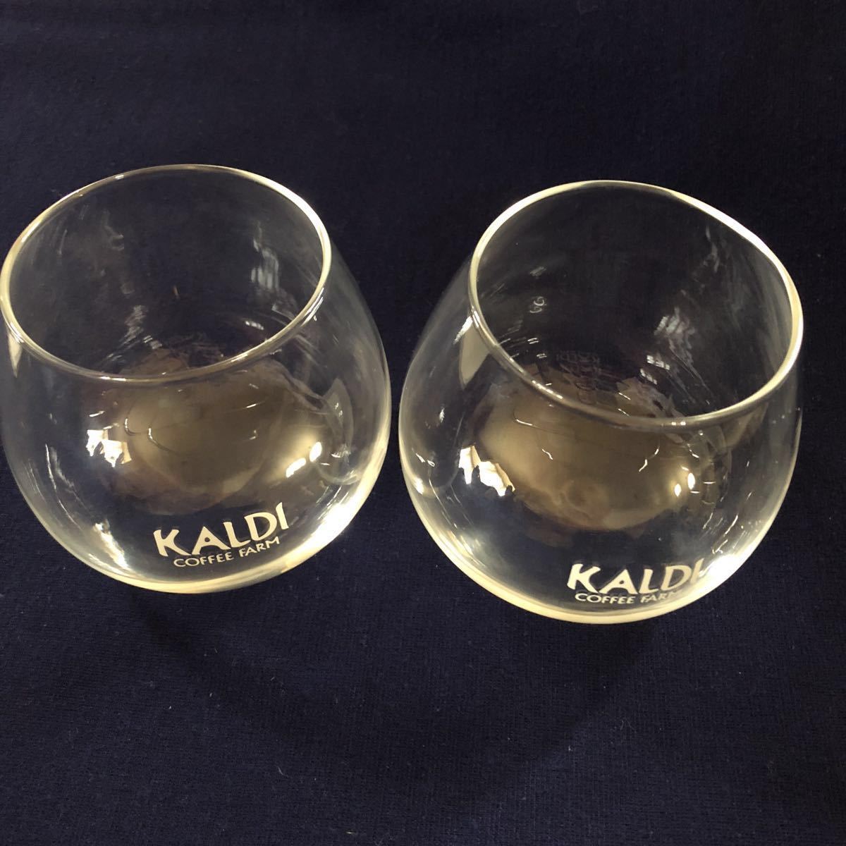  rare not for sale KALDIka Rudy swing wine glass tumbler 2 piece set Novelty 