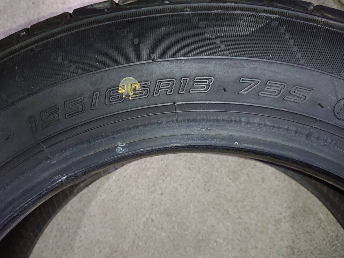 155/65R13 DUNLOP ENASAVE EC204 ほぼ新品 新車外し 2018年製 夏タイヤ 4本 _画像6