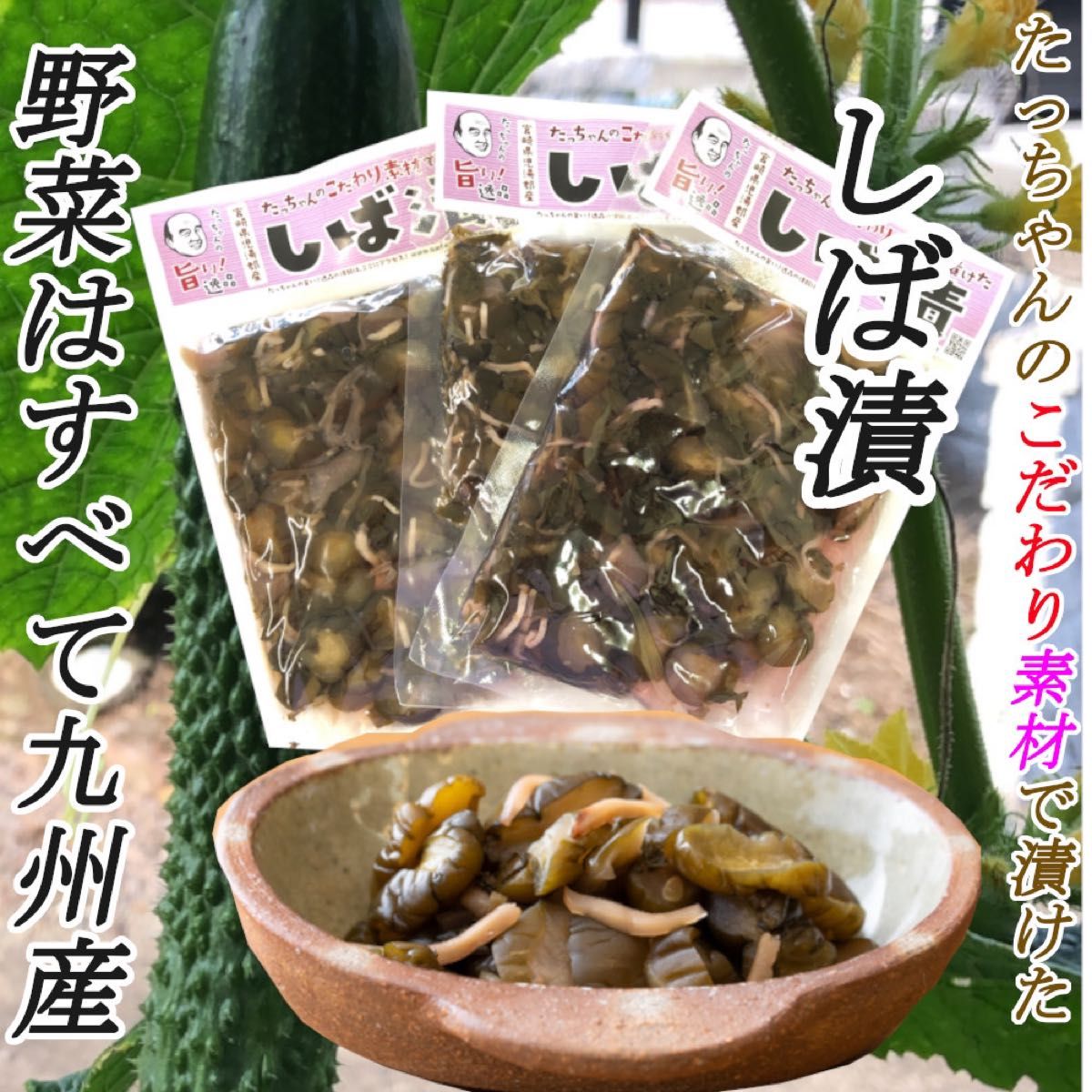 宮崎の漬物　しば漬 野菜はすべて九州産　きゅうり　シソ　生姜　ミョウガ　150g   3袋