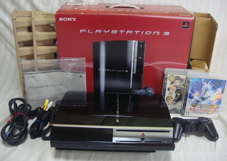 初期型PS3 60GB美品完品貴重な日本製！すぐ遊べるまとめてフルセットゲーム付保証あり動作確認消毒済●封印静音692プレイステーション３