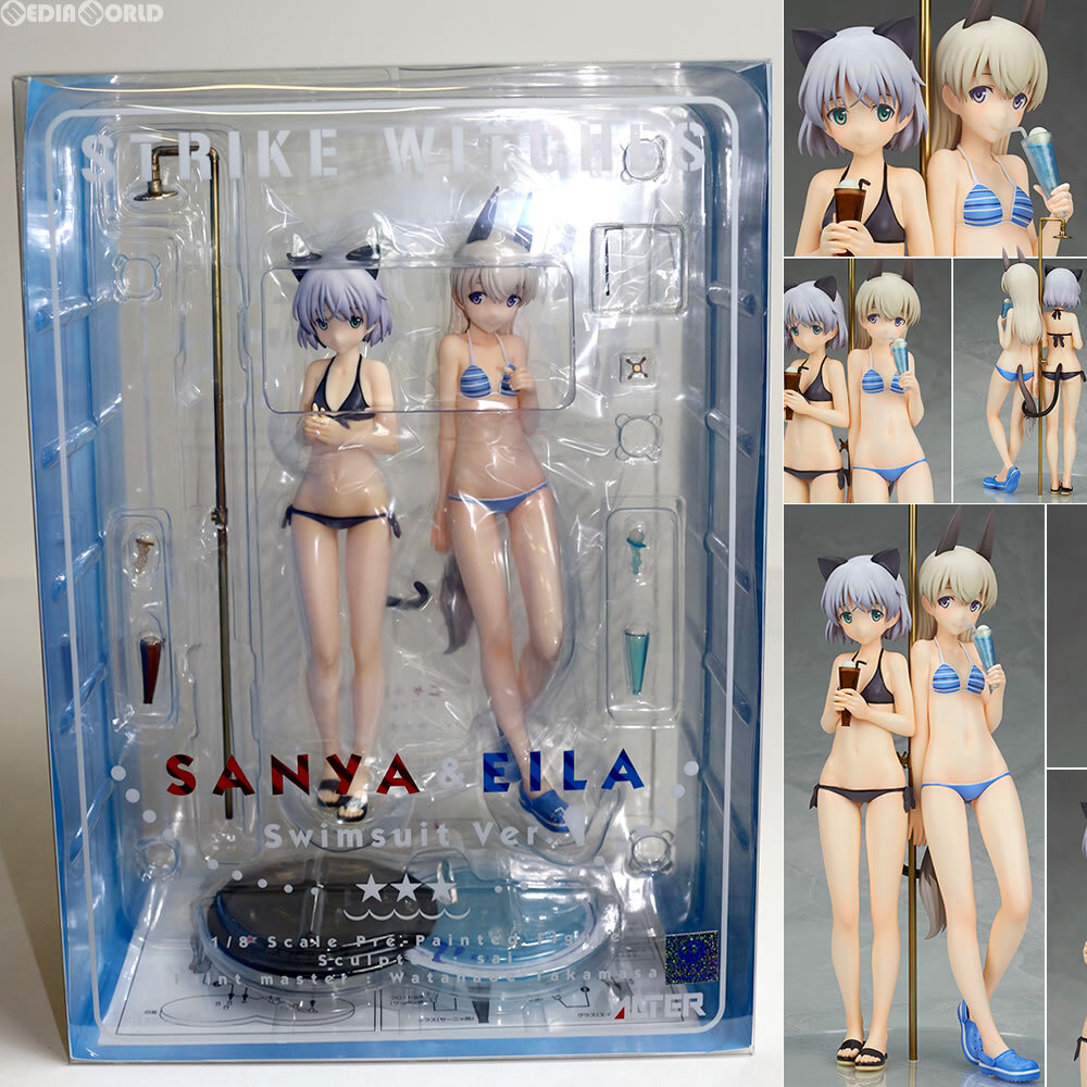 [ used ][FIG]sa-nya&eila swimsuit Ver. Strike Witches 2 1/8 final product figure aruta-(61142698)