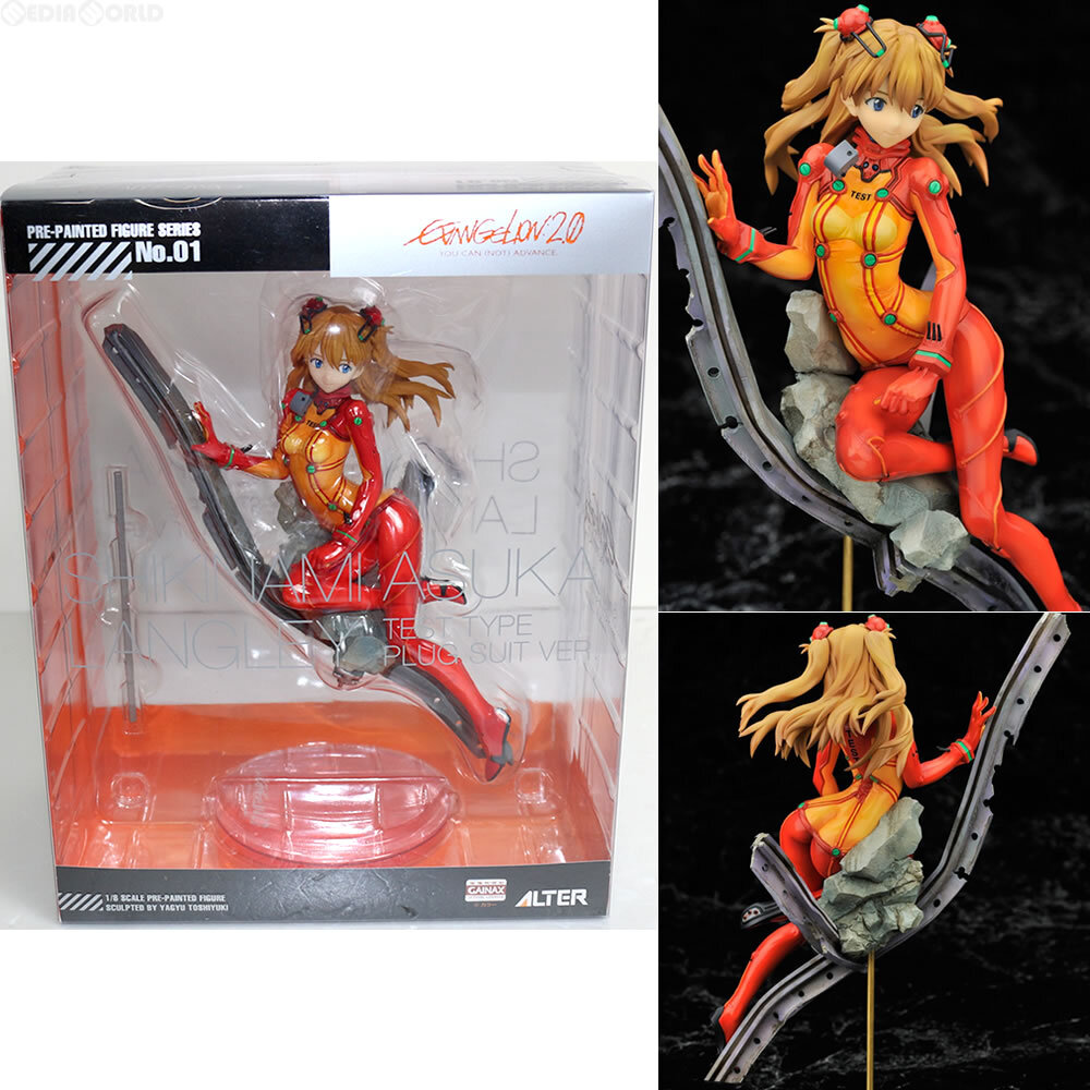 【中古】[FIG]式波・アスカ・ラングレー テスト用プラグスーツVer. ヱヴァンゲリヲン新劇場版:破 1/8 完成品 フィギュア アルター(61151363_画像1