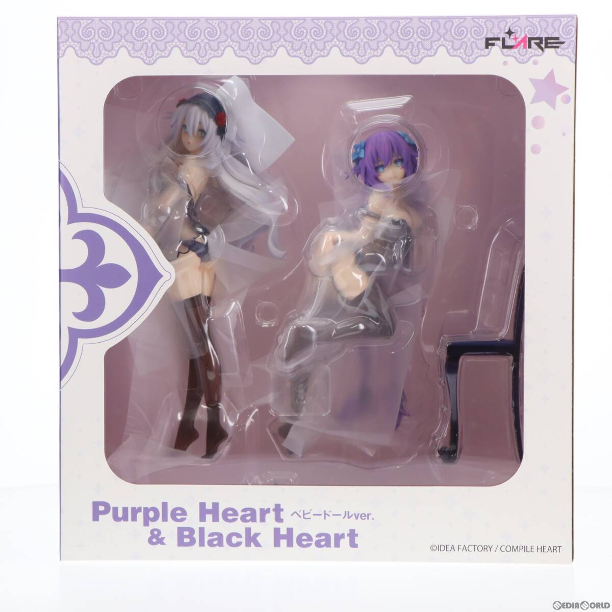 【中古】[FIG]パープルハート&ブラックハート ベビードールver. 超次元ゲイム ネプテューヌ 完成品 フィギュア フレア(61152744)_画像1