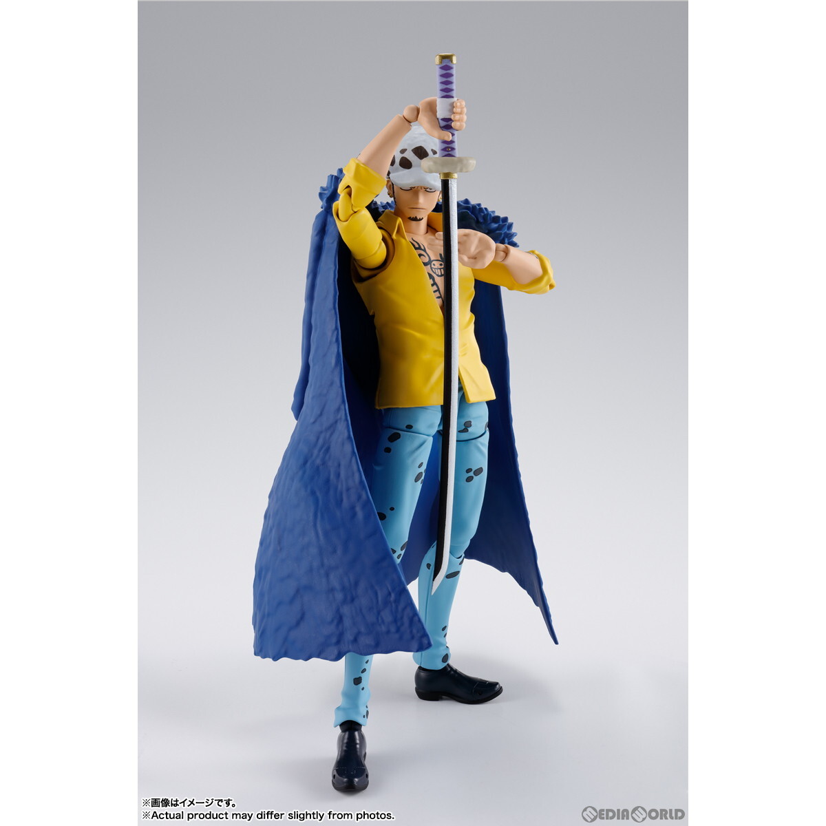 【中古】[FIG]S.H.Figuarts(フィギュアーツ) トラファルガー・ロー -鬼ヶ島討入- ONE PIECE(ワンピース) 完成品 可動フィギュア バンダイス_画像3