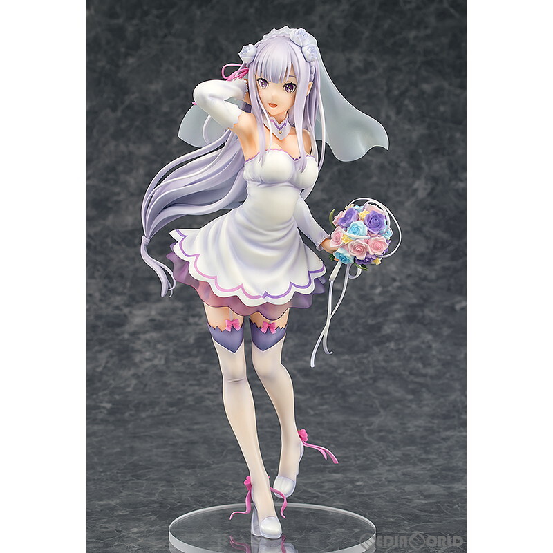 【中古】[FIG](再販)エミリア ウェディングVer. Re:ゼロから始める異世界生活 1/7 完成品 フィギュア Phat!(ファット・カンパニー)(6115261_画像2