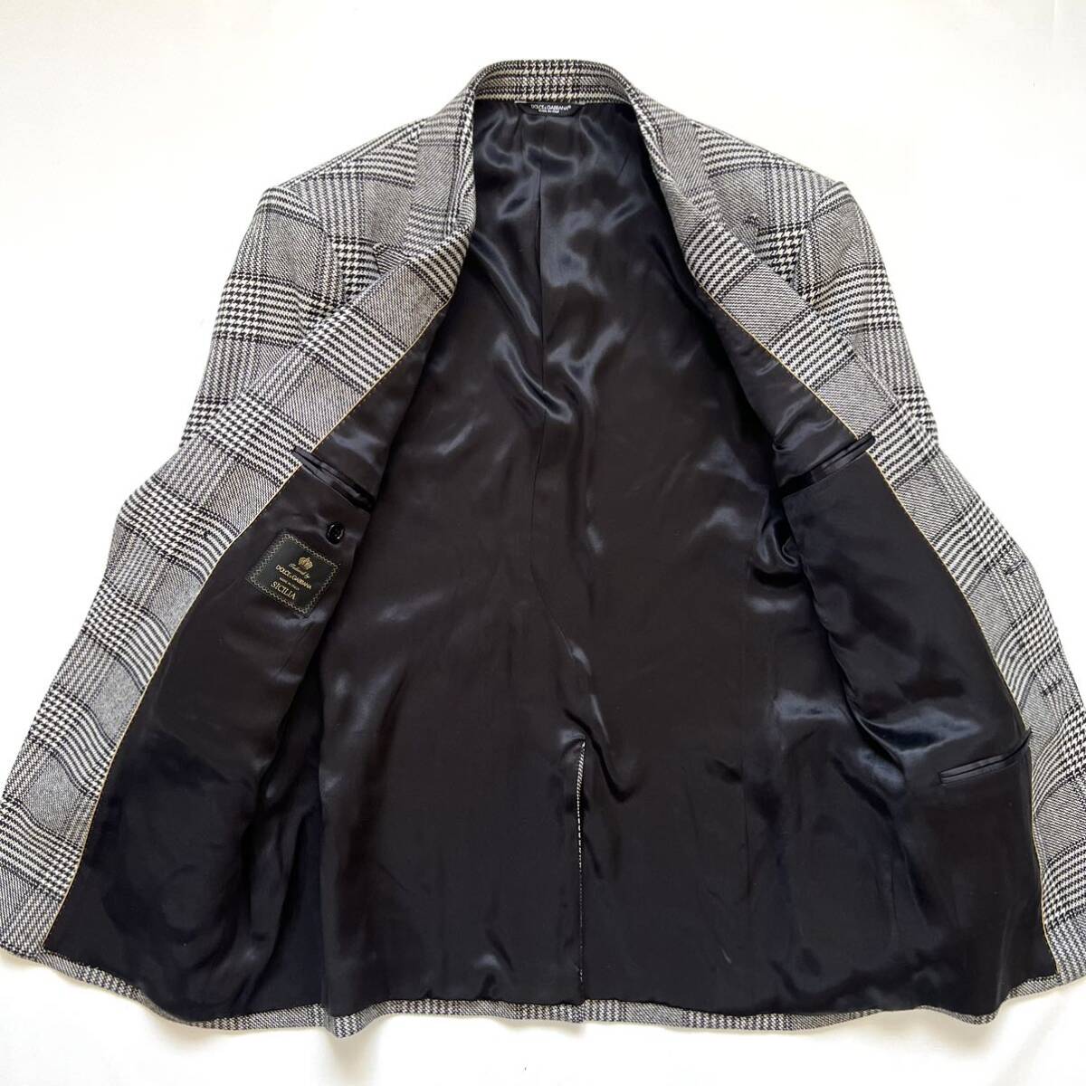 【送料無料】【新品】Dolce&Gabbana ドルガバ グレンチェック セットアップ スーツ メンズ ドルチェ&ガッバーナ 52 グレー 【送料無料】【新品】Dolce&Gabbana ドルガバ グレンチェック セットアップ スーツ メンズ ドルチェ&ガッバーナ 52 グレー