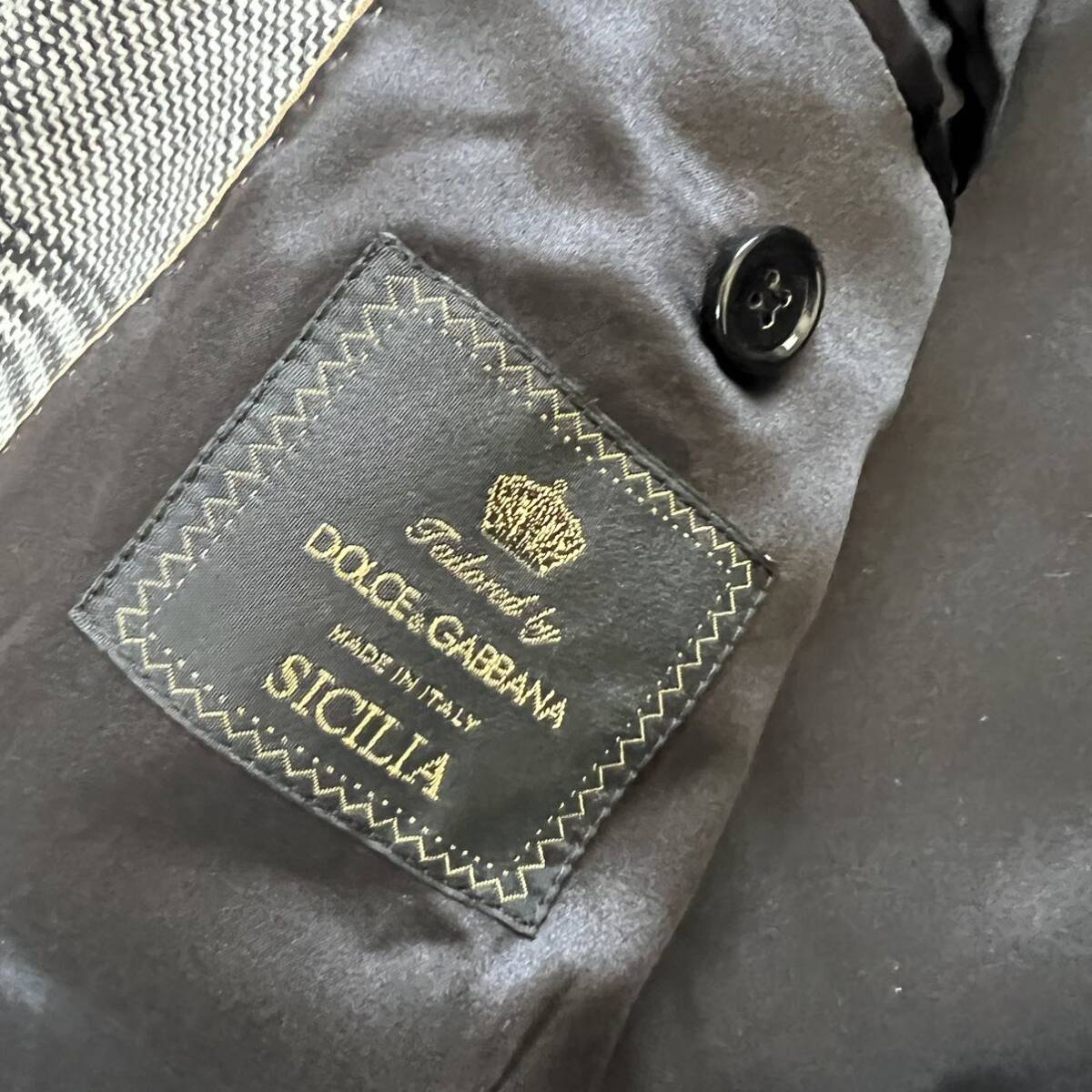 【送料無料】【新品】Dolce&Gabbana ドルガバ グレンチェック　セットアップ　スーツ　メンズ　ドルチェ＆ガッバーナ　52 グレー　