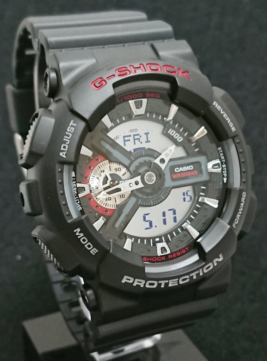 アナログ-デジタル!!耐磁時計!!CASIO/カシオ G-SHOCK/ジーショック 110シリーズ ブラック クォーツ メンズ 腕時計 GA-110-1AJF_画像2