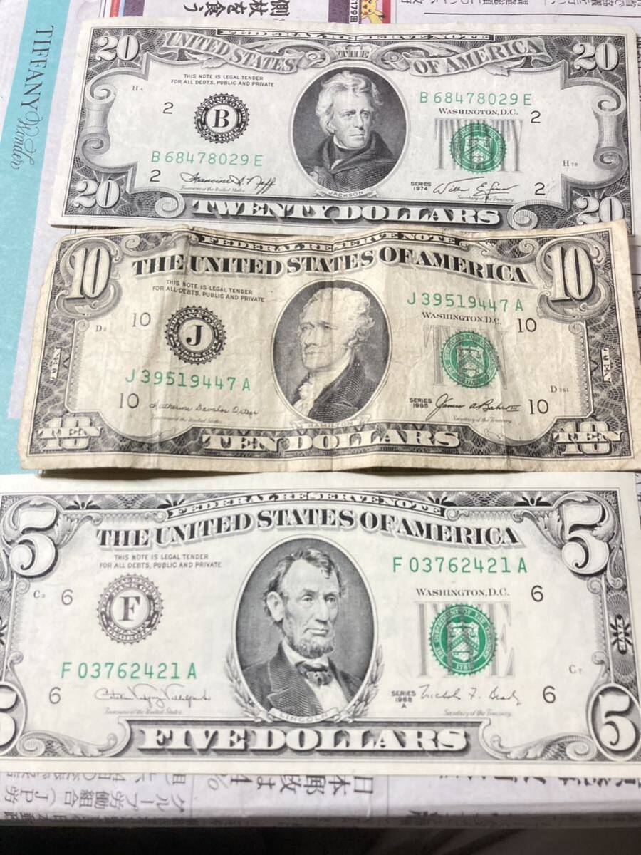 アメリカ ドル紙幣 まとめて50ドル分セット　旧紙幣　外貨　外国紙幣　旧紙幣 旧札　海外_画像2