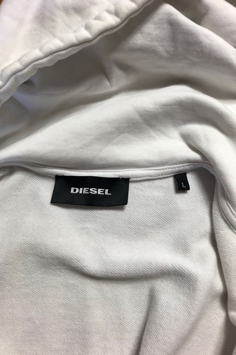 diesel ディーゼル オーバーサイズバックプリントパーカー Lサイズ ホワイト