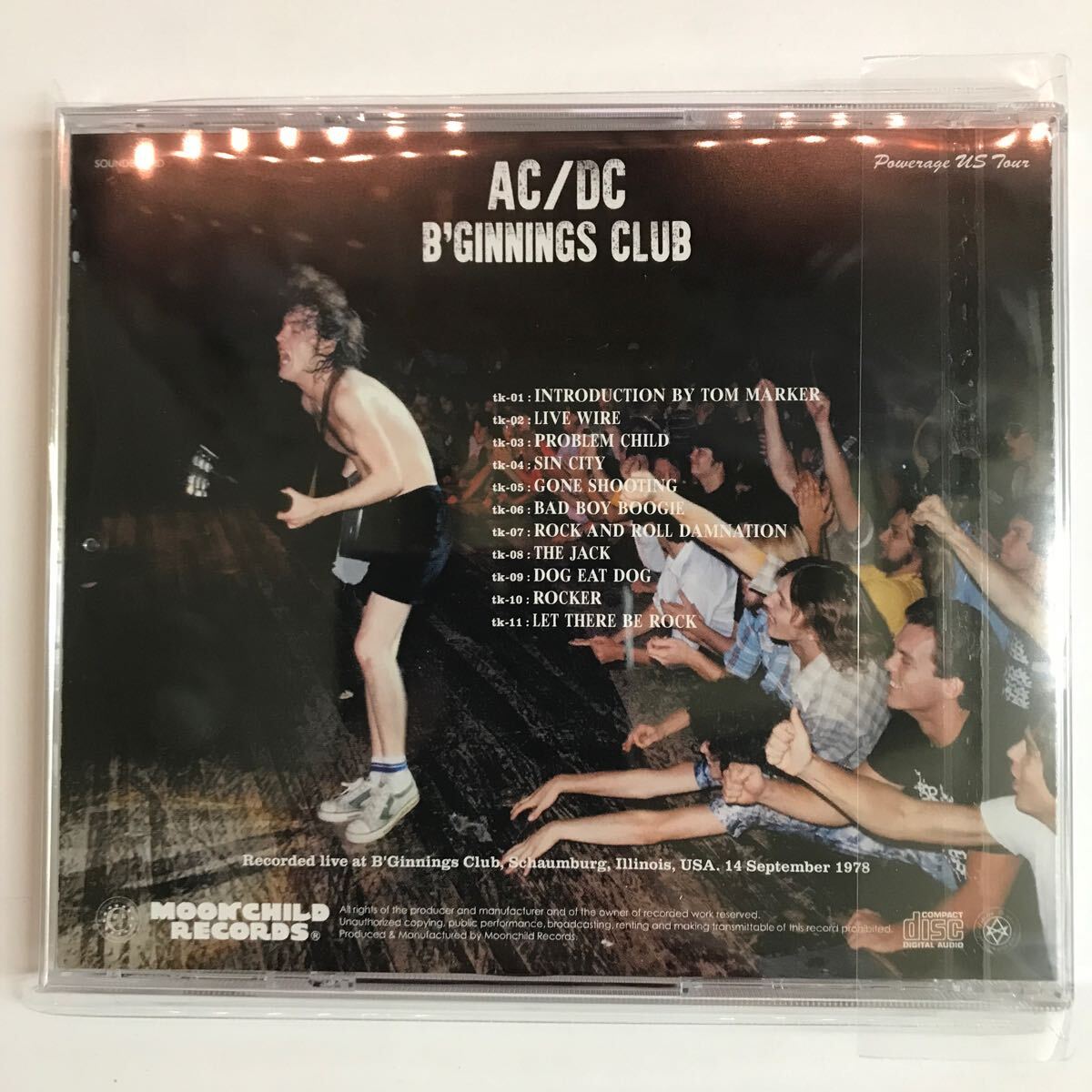 AC/DC : B’GINNINGS CLUB (CD) moochild records ... поступление товара   ... ... ... ...！1978 год ... любовь ...！ звук   доска  ！...CD