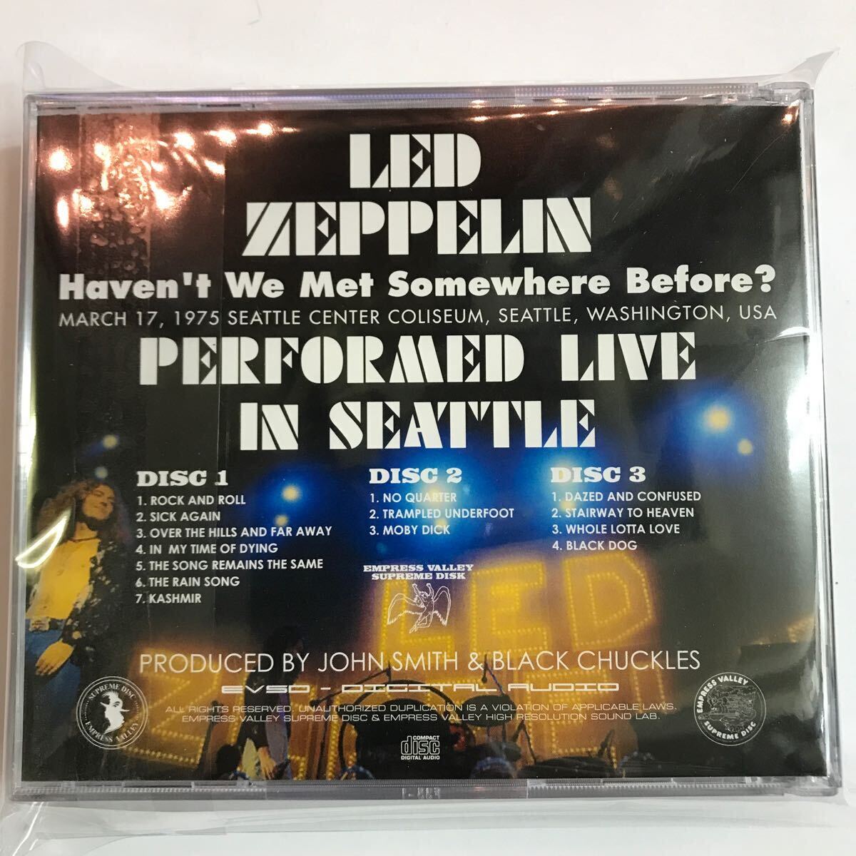 LED ZEPPELIN : Haven’t We Met Somewhere Before? Performed Live in Seattle (3CD) EVSDオリジナル！GW終わってしまった大特価！人気！_画像2