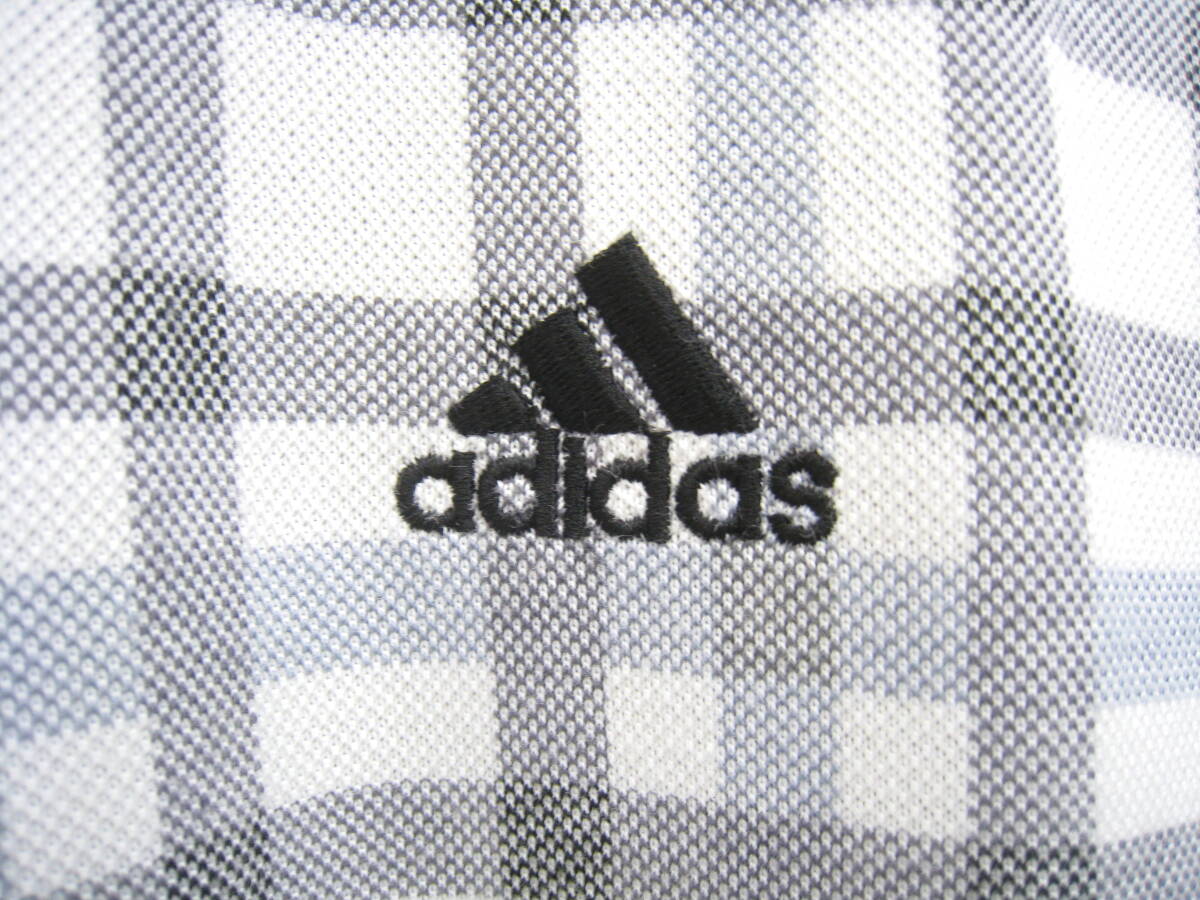adidas◆アディダス テーラーメイドゴルフ チェック柄 鹿の子 半袖 ポロシャツ メンズ サイズM_画像5