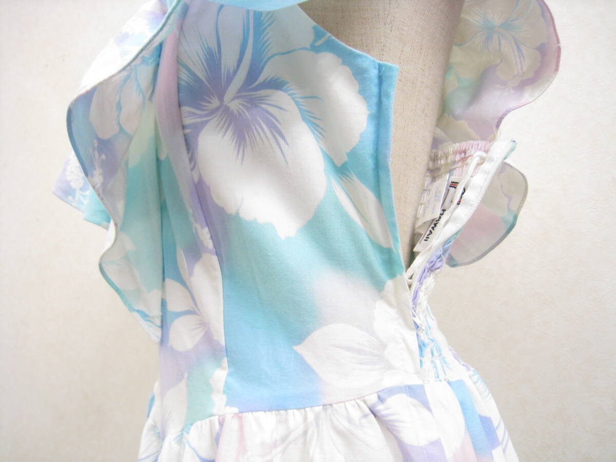 MALIHINI HAWAII◆マリヒニ ハワイアン ドレス ワンピース アロハ ムームー ハワイ製 サイズ10の画像5
