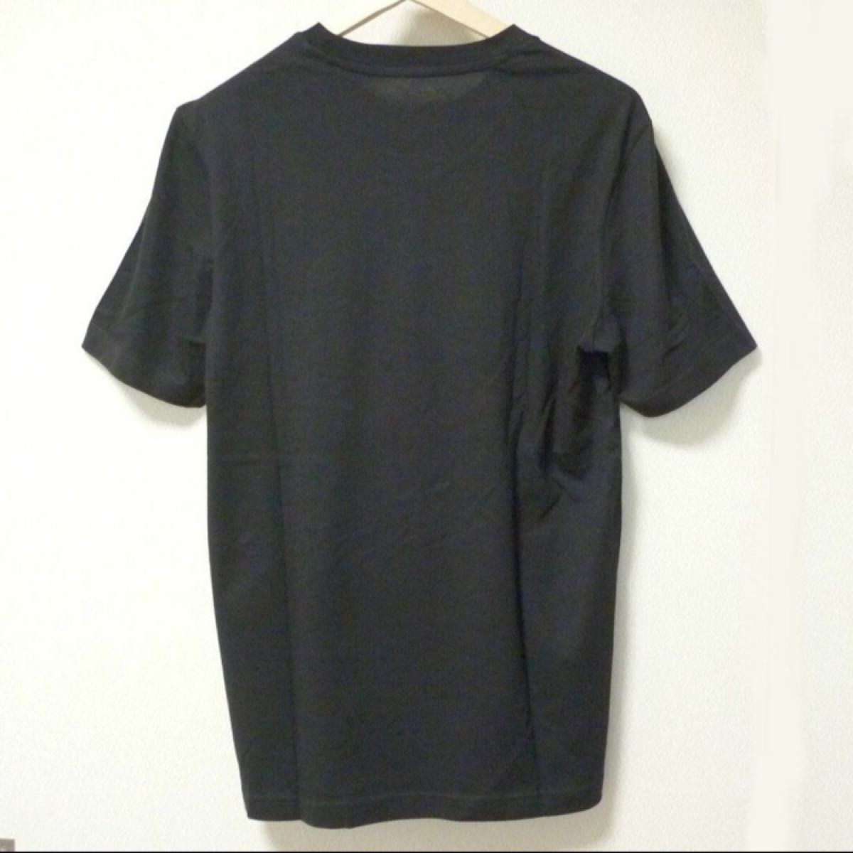 大きいサイズ2XL★アディダス黒メンズTシャツ/金(ゴールド)ブラック 半袖コットンTシャツ