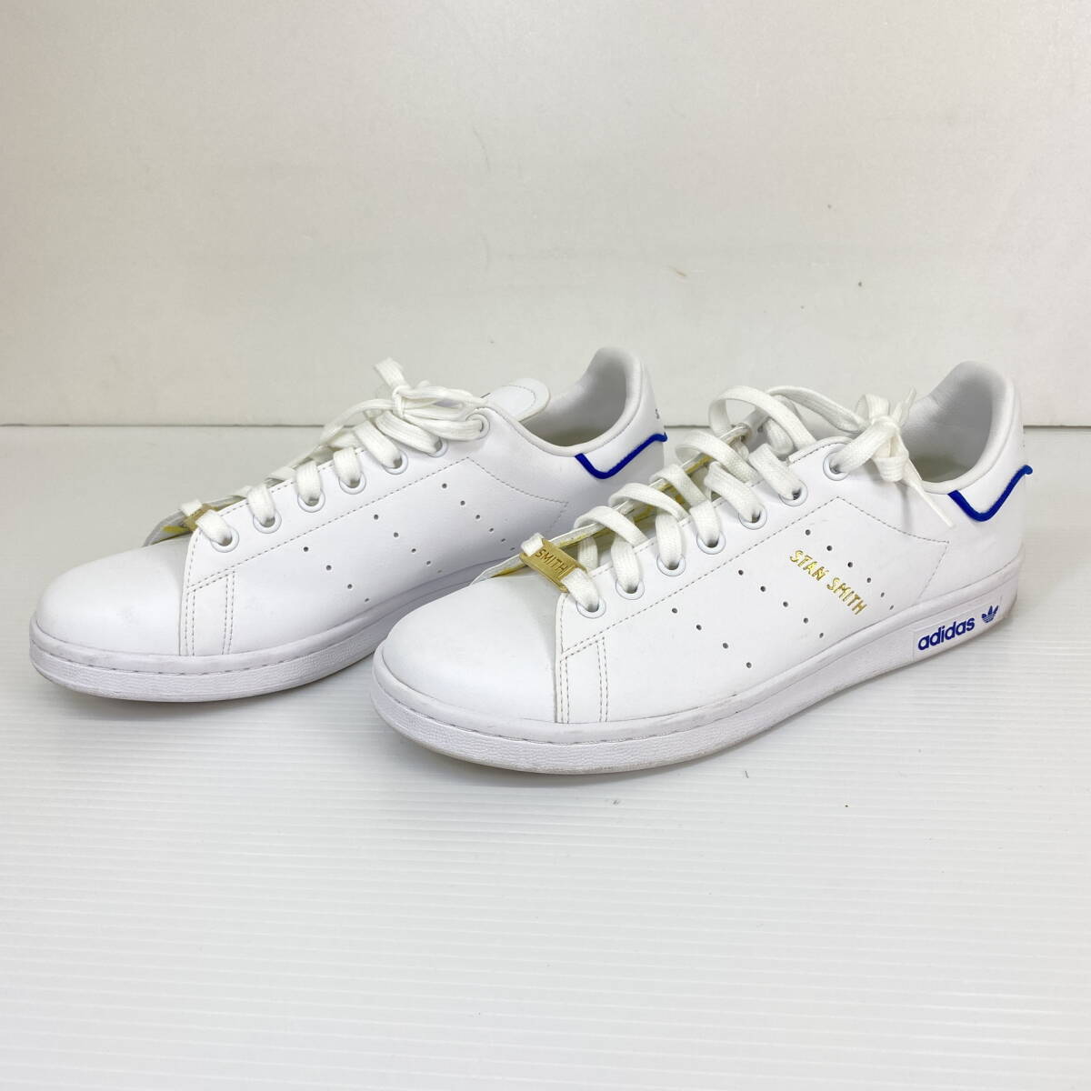 2404603-036 adidas アディダス STAN SMITH スタンスミス 青×白 スニーカー 27cm_画像2