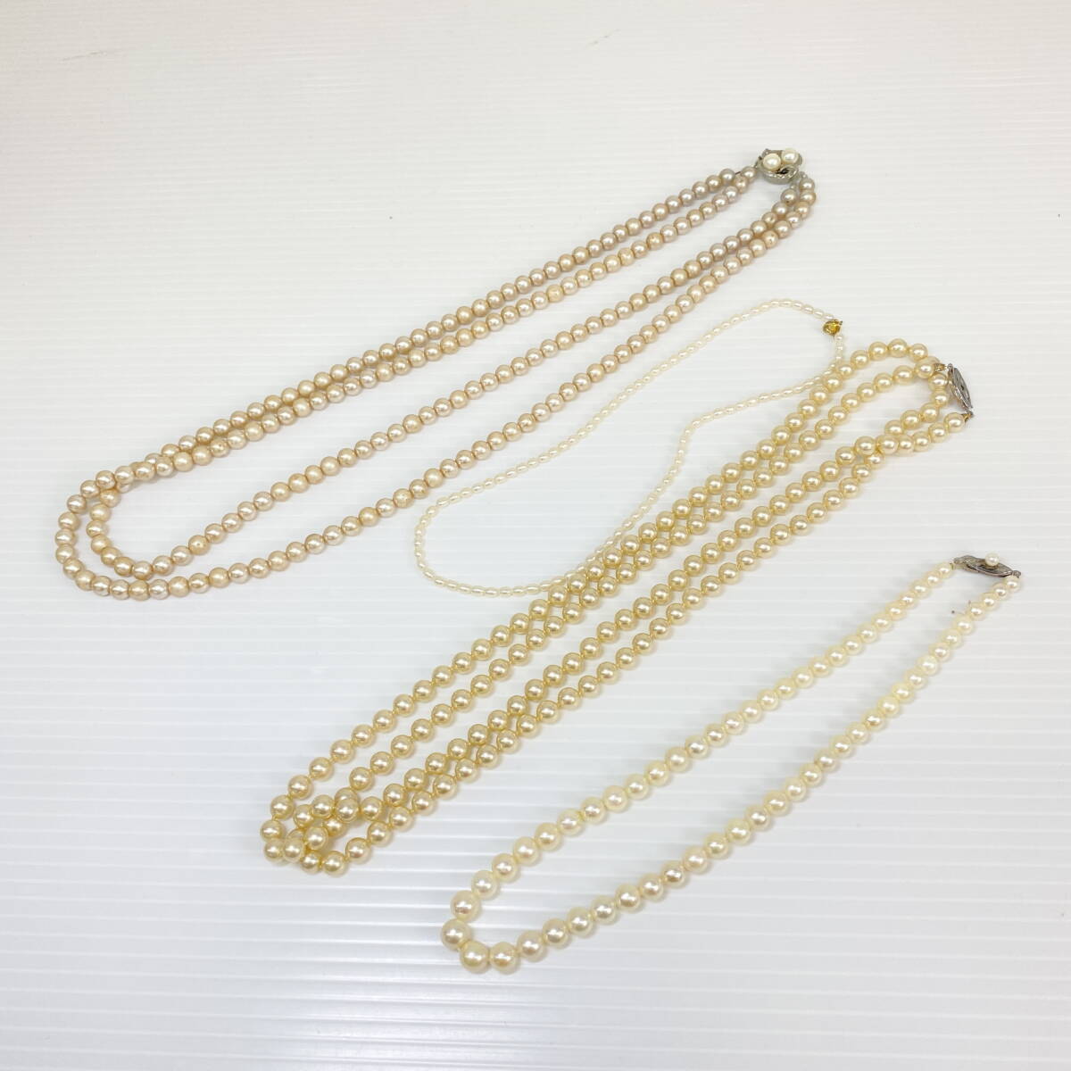 2404603-040 真珠 パール ネックレス 金具 シルバー SILVER 925刻印 含む ネックレス おまとめ_画像1