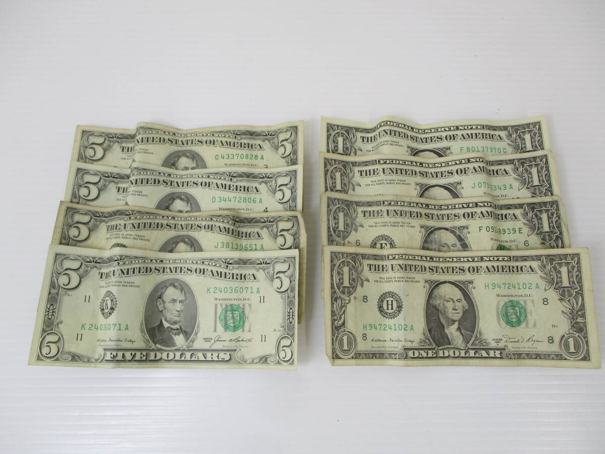 2404603-003 out . America note 5 dollar ×4 sheets /1 dollar ×4 sheets total 24 dollar 