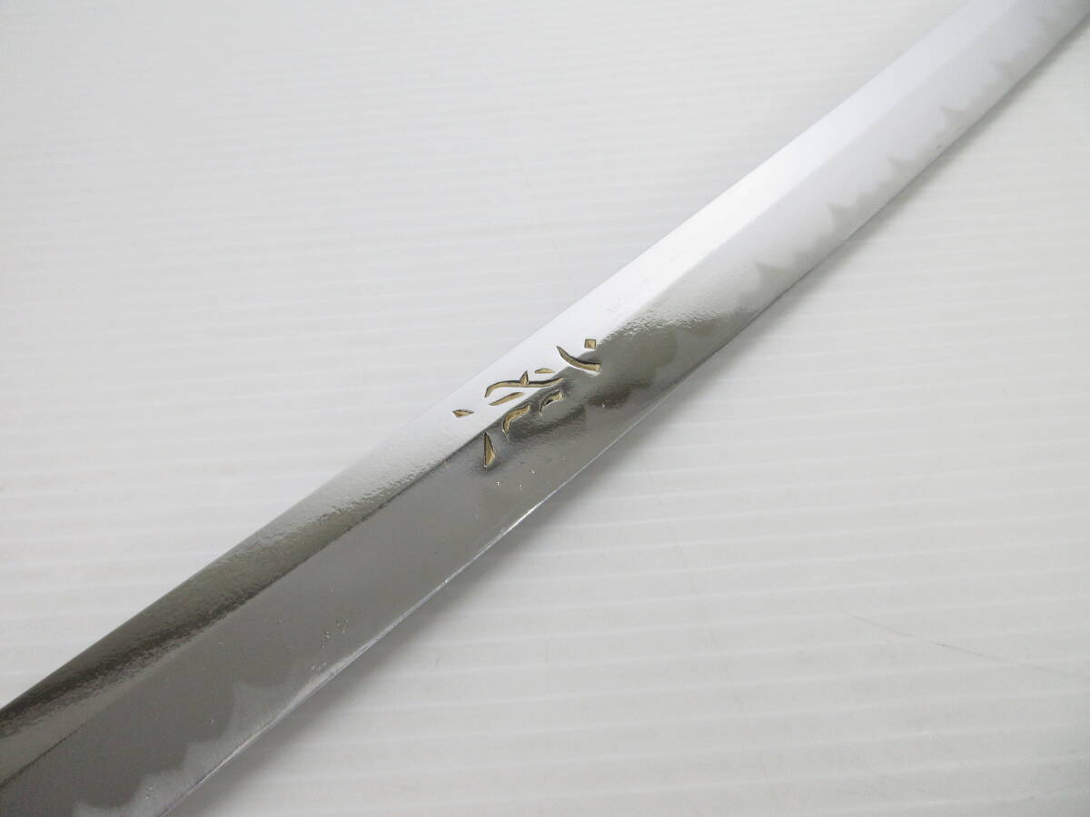 2404604-014 японский меч меч . иммитация меча белый ножны лезвие . знак дракон резьбовой нож общая длина примерно 101cm/ короткий меч общая длина примерно 70.5cm