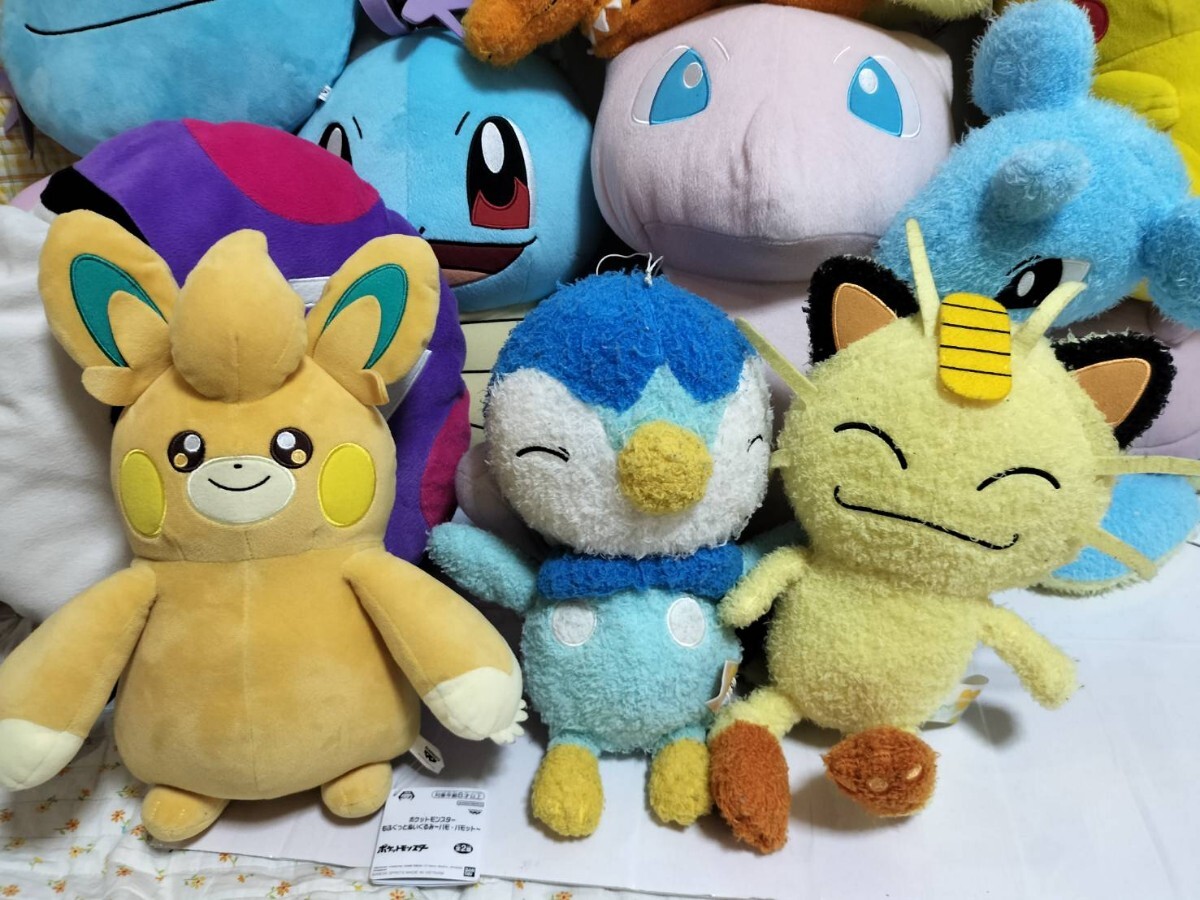 ポケモン ぬいぐるみ ピチュー メッソン ポッチャマ パモット リザードン ミュウ ゼニガメ ピカチュウ ウパー リュック 23点セット_画像3