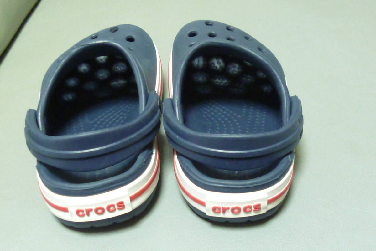  used beautiful goods Crocs crocs 14cm man girl navy letter pack post service shipping 