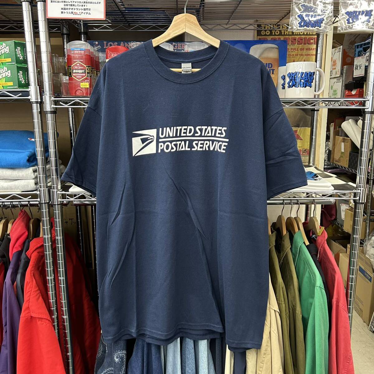 未使用品 USPS アメリカ郵便局 Tシャツ 2XL ネイビー 企業物 大きいサイズ アメリカ買い付け商品