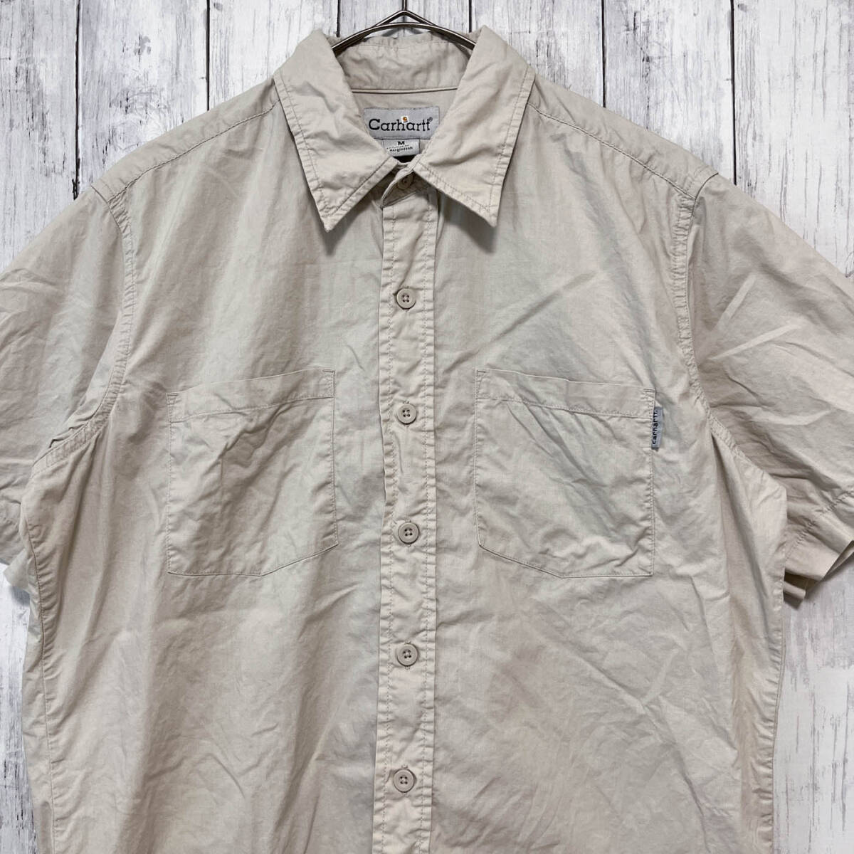 カーハート Carhartt 半袖シャツ ワークシャツ メンズ コットン100％ Mサイズ 5-691