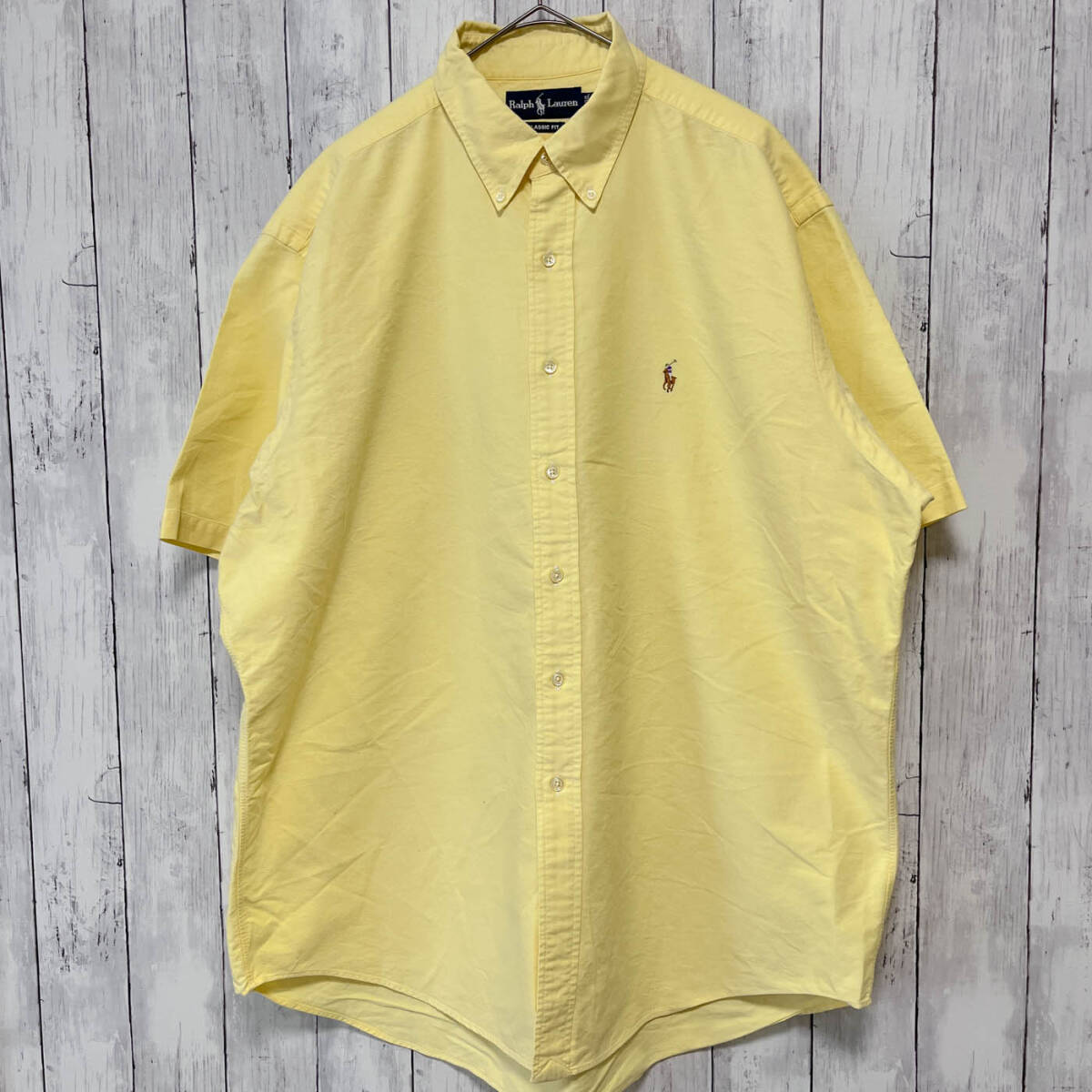 ラルフローレン Ralph Lauren CLASSIC FIT 半袖シャツ メンズ ワンポイント コットン100% XLサイズ 5‐728