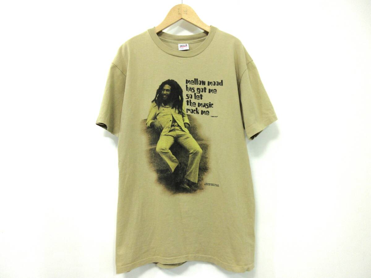 90s ビンテージ USA製【ボブ・マーリー】Mellow Mood バンドTシャツ anvilボディ Bob Marley レゲエTシャツ ボブマーレー アンビル_画像1