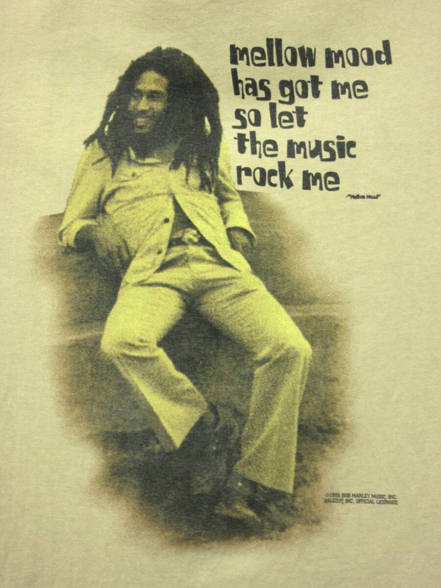 90s ビンテージ USA製【ボブ・マーリー】Mellow Mood バンドTシャツ anvilボディ Bob Marley レゲエTシャツ ボブマーレー アンビル_画像4