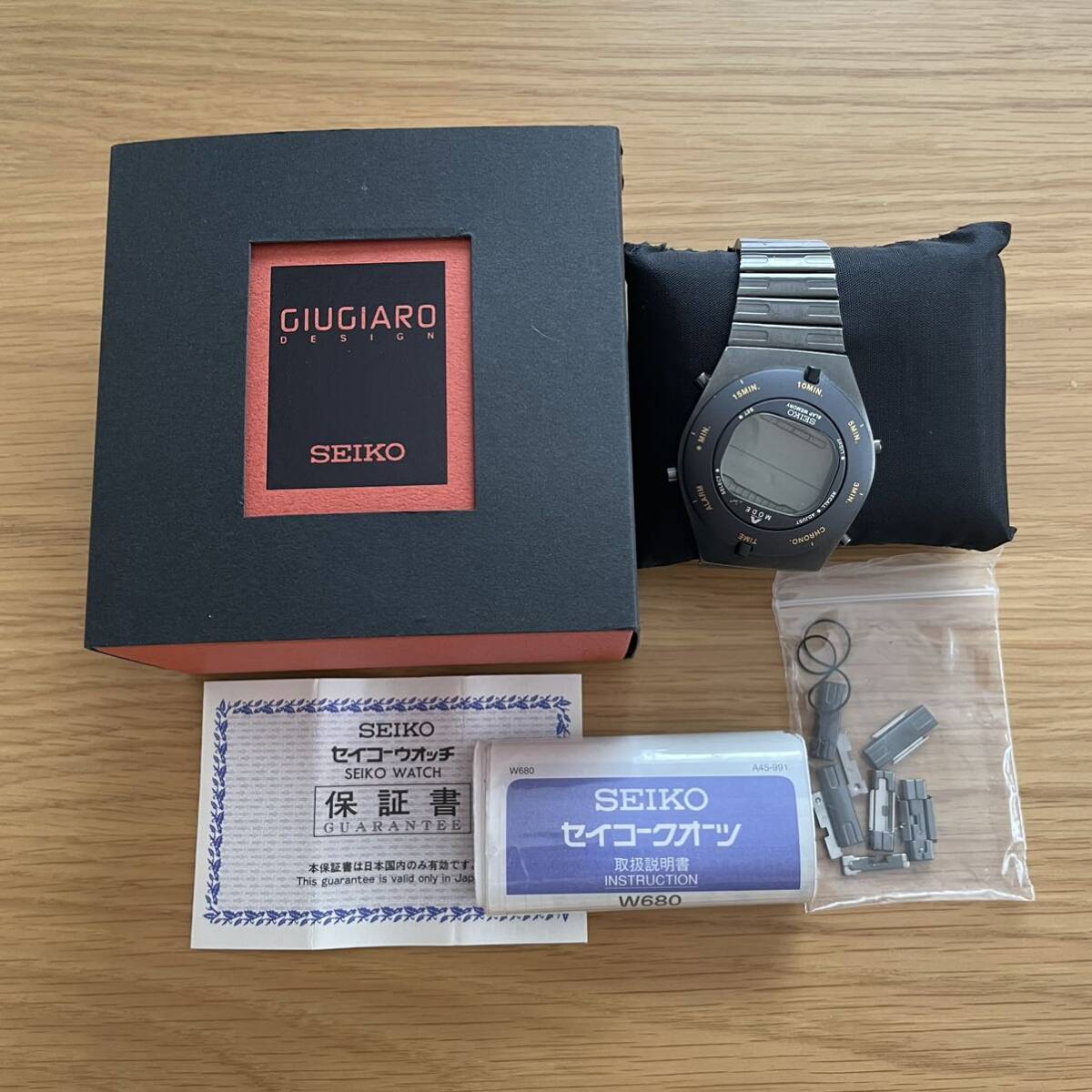 1円スタート SEIKO セイコー ジウジアーロ W680-4070 3000本限定 デジタル メンズ 腕時計 クォーツ