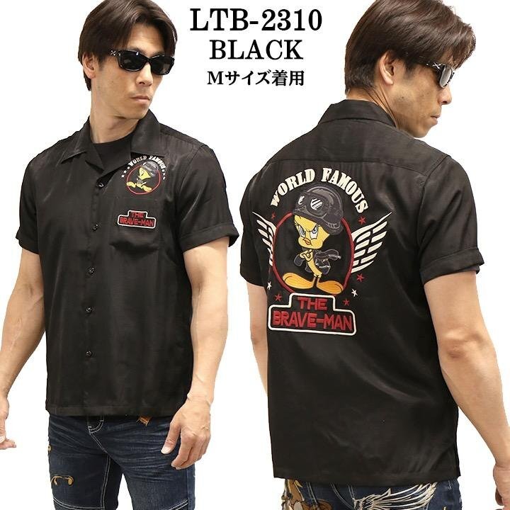 The BRAVE-MAN × LOONEY TUNES ルーニー テューンズ 【定価\15800＋税】 レーヨン半袖シャツ LTB-2310 BLACK サイズ L_画像1