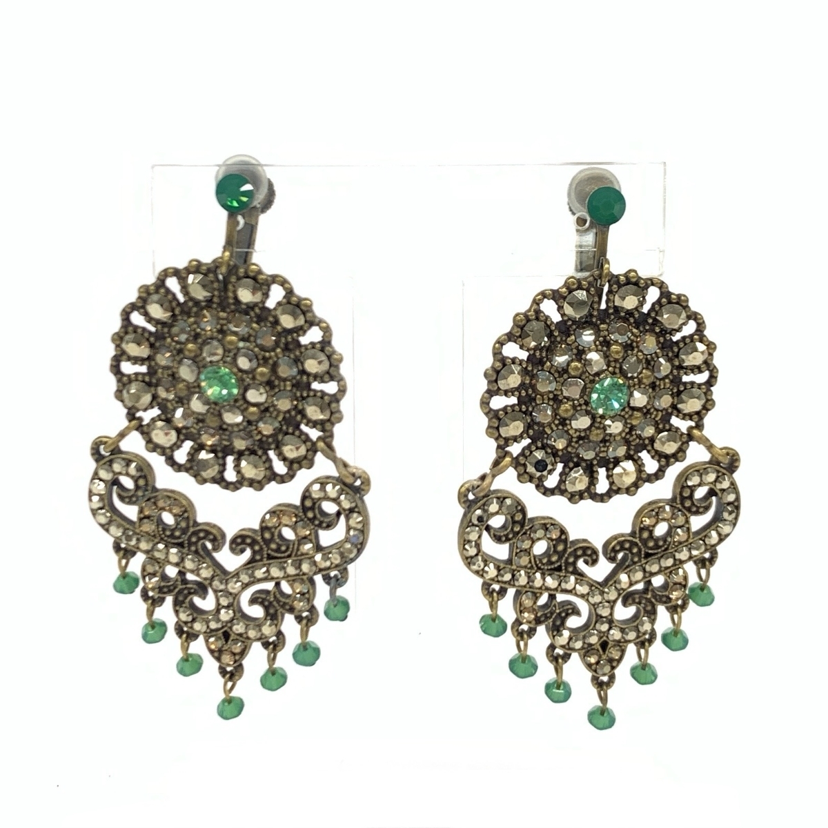 *Michal Negrin Michal Negrin earrings * bronze color color stone rhinestone lady's accessory accessory 