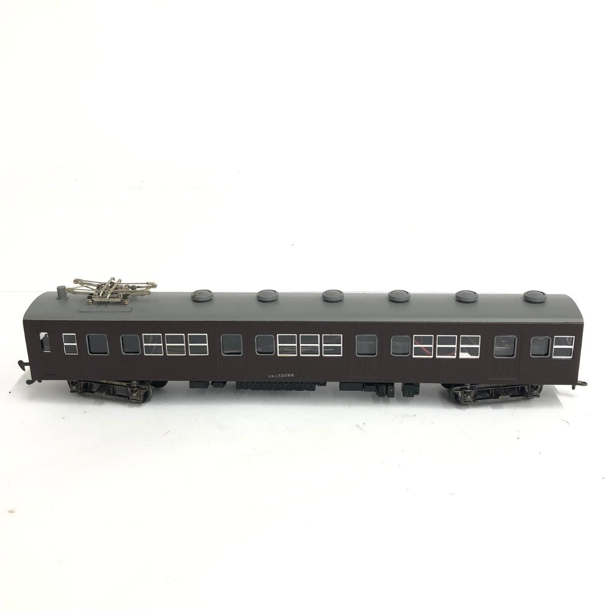  junk *KTM KATSUMIka loading HO gauge railroad model passenger car motor attaching *kmo is 73 Brown collection hobby train 