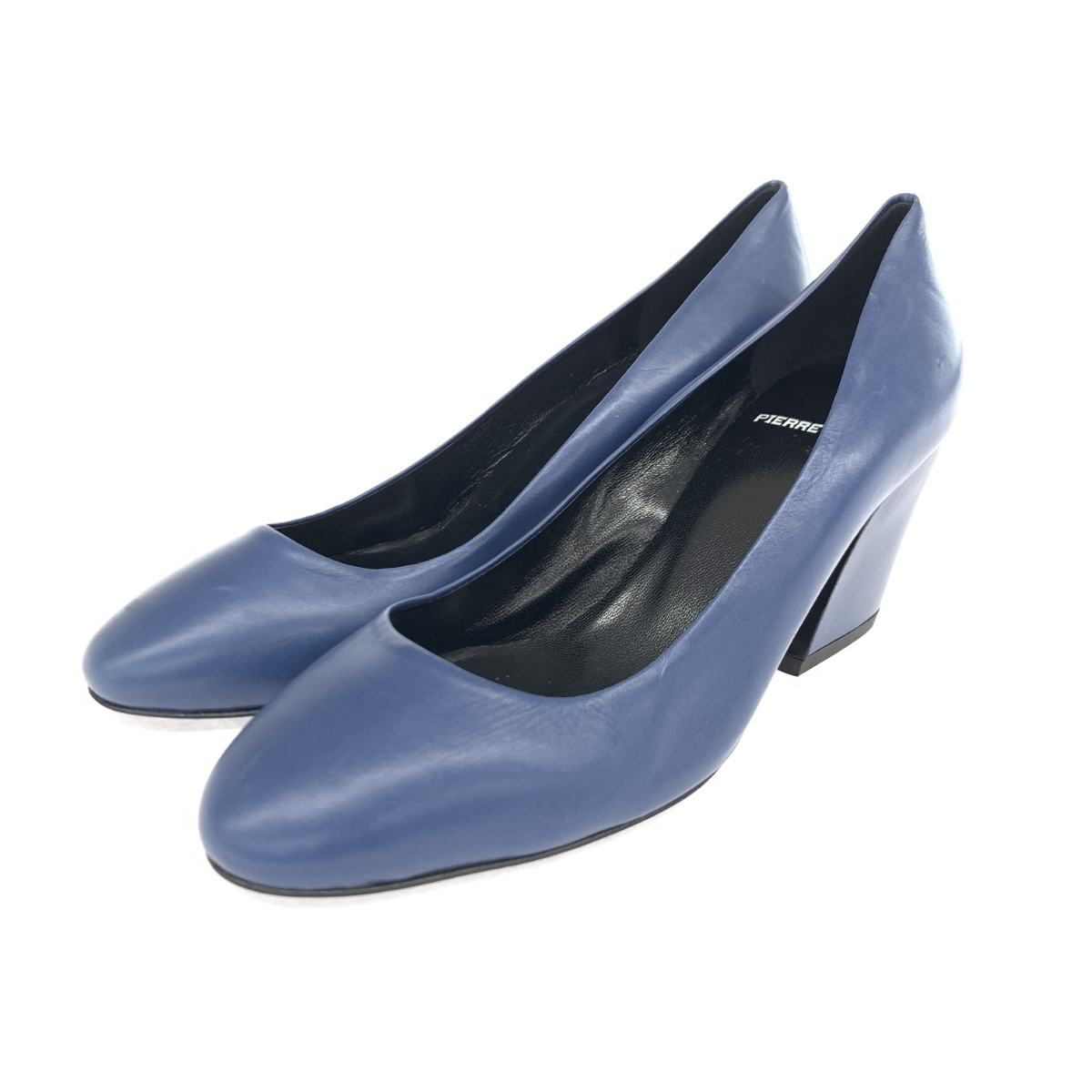  beautiful goods *Pierre Hardy Pierre a Rudy tea n key heel pumps 36 1/2* blue leather lady's shoes shoes shoes