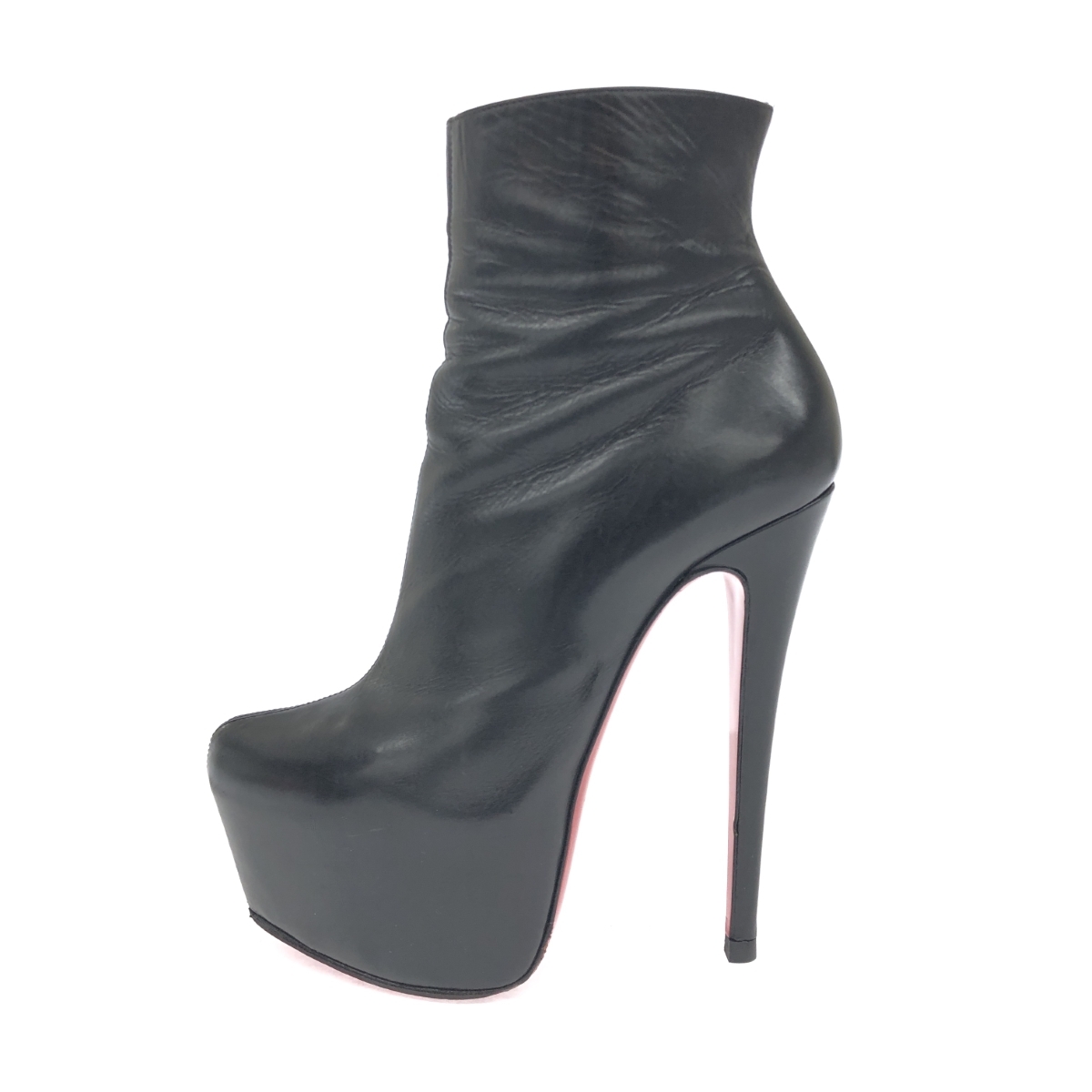 ◆Christian Louboutin クリスチャンルブタン ブーツ 37◆ ブラック レザー レディース 靴 シューズ ブーティー boots_画像2