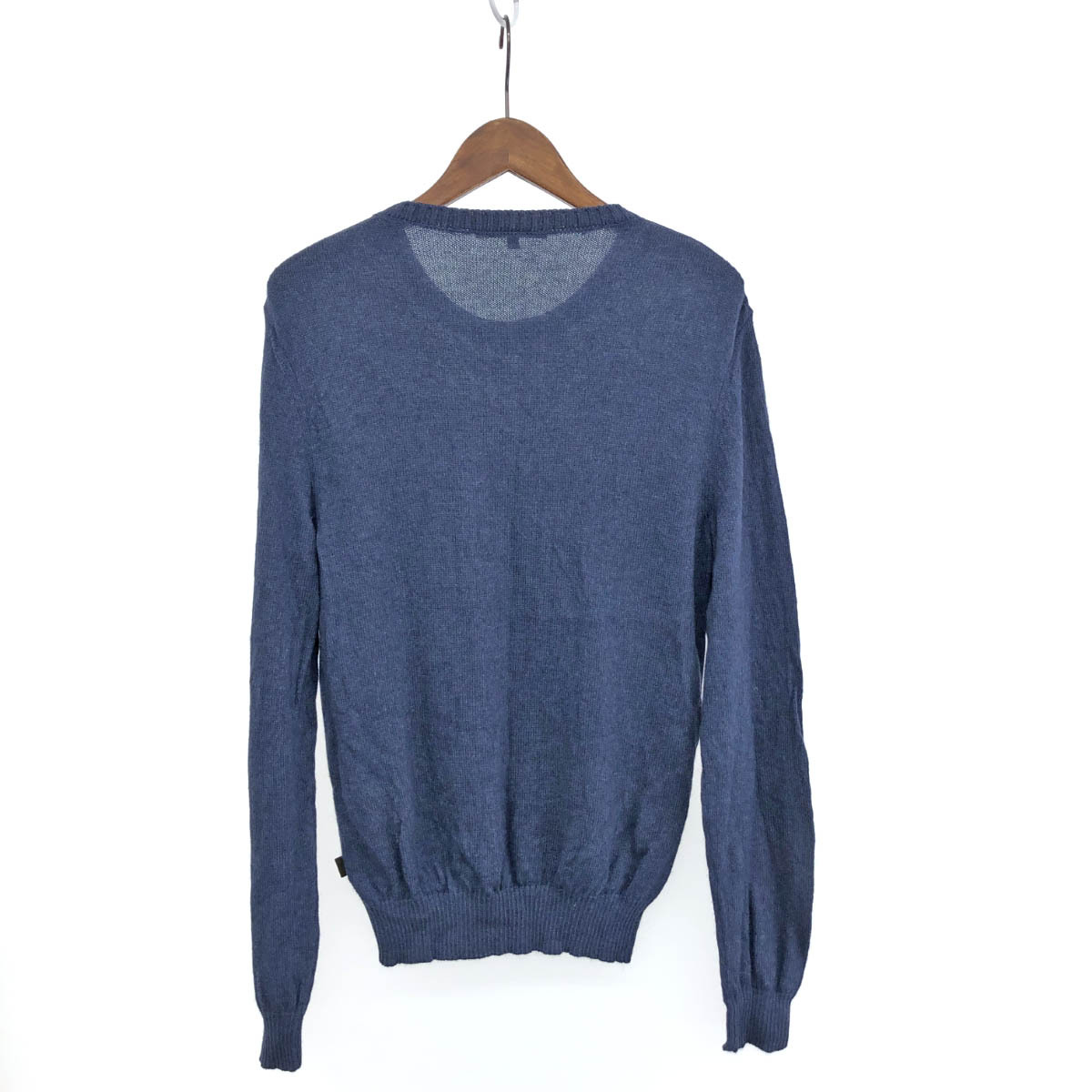 *GUCCI Gucci long sleeve knitted size L* blue alpaca Anne gola silk men's tops 