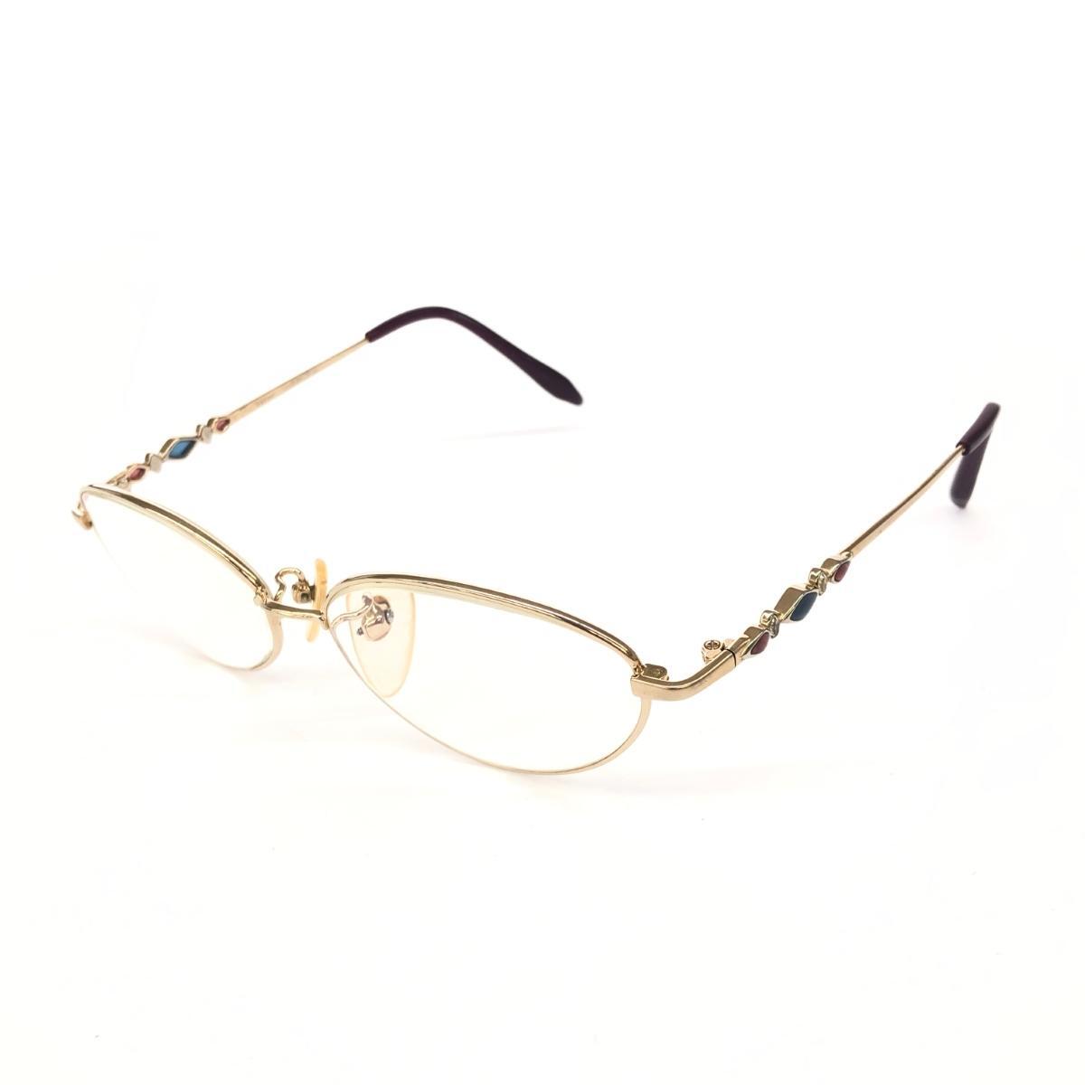 ◆Varier ヴァリエール メガネフレーム◆VAR021 ゴールドカラー/パープル レディース メガネ 眼鏡 サングラス sunglasses 服飾小物_画像1