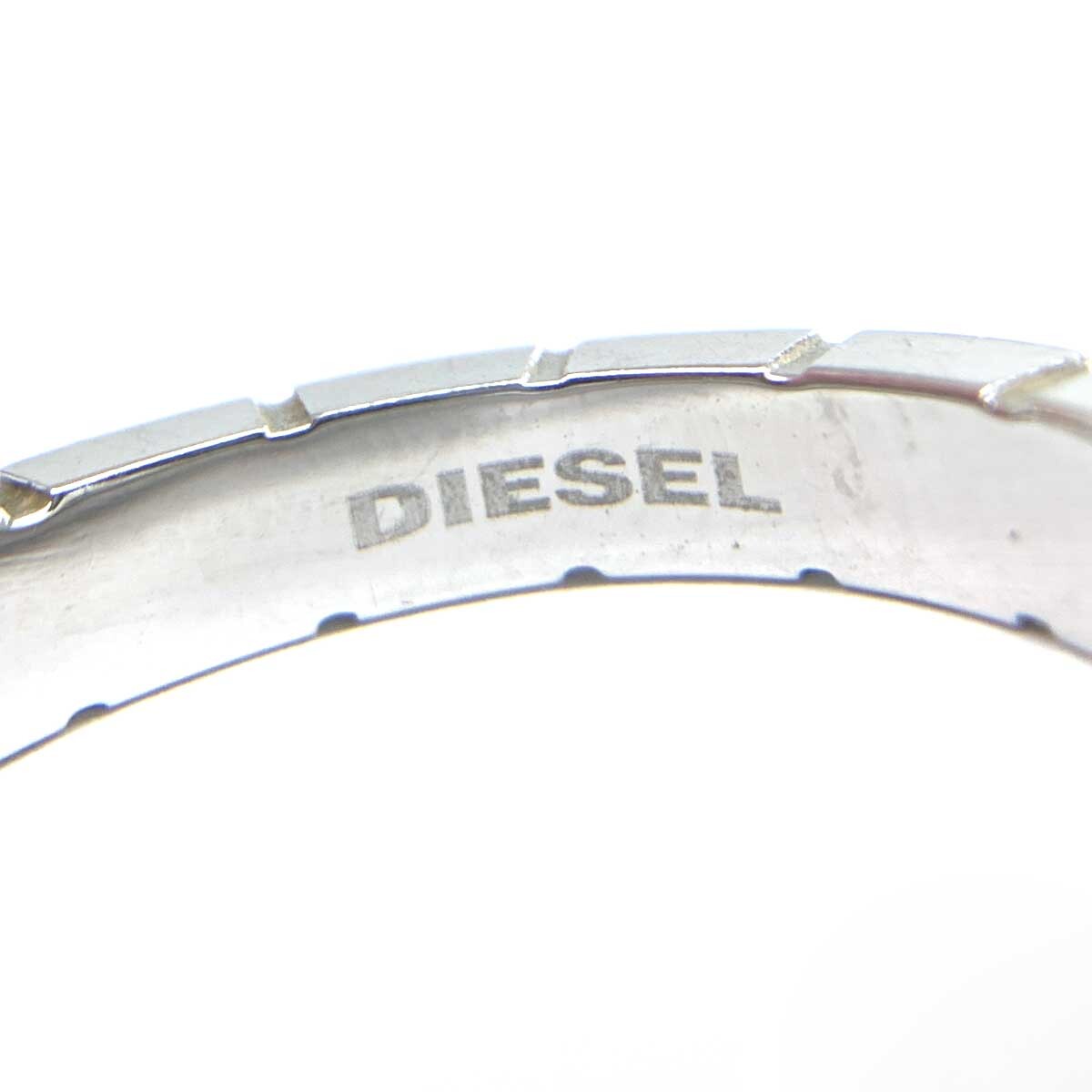 ◆DIESEL ディーゼル リング ◆ シルバーカラー スチール ロゴ ユニセックス ペンダントトップ 指輪 ring accessory アクセサリー_画像6