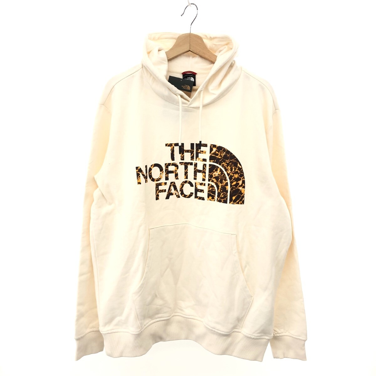 未使用品◆THE NORTH FACE ザノースフェイス プルオーバーパーカー 大きいサイズXL◆ ホワイト コットン メンズ ロゴ トップス_画像1