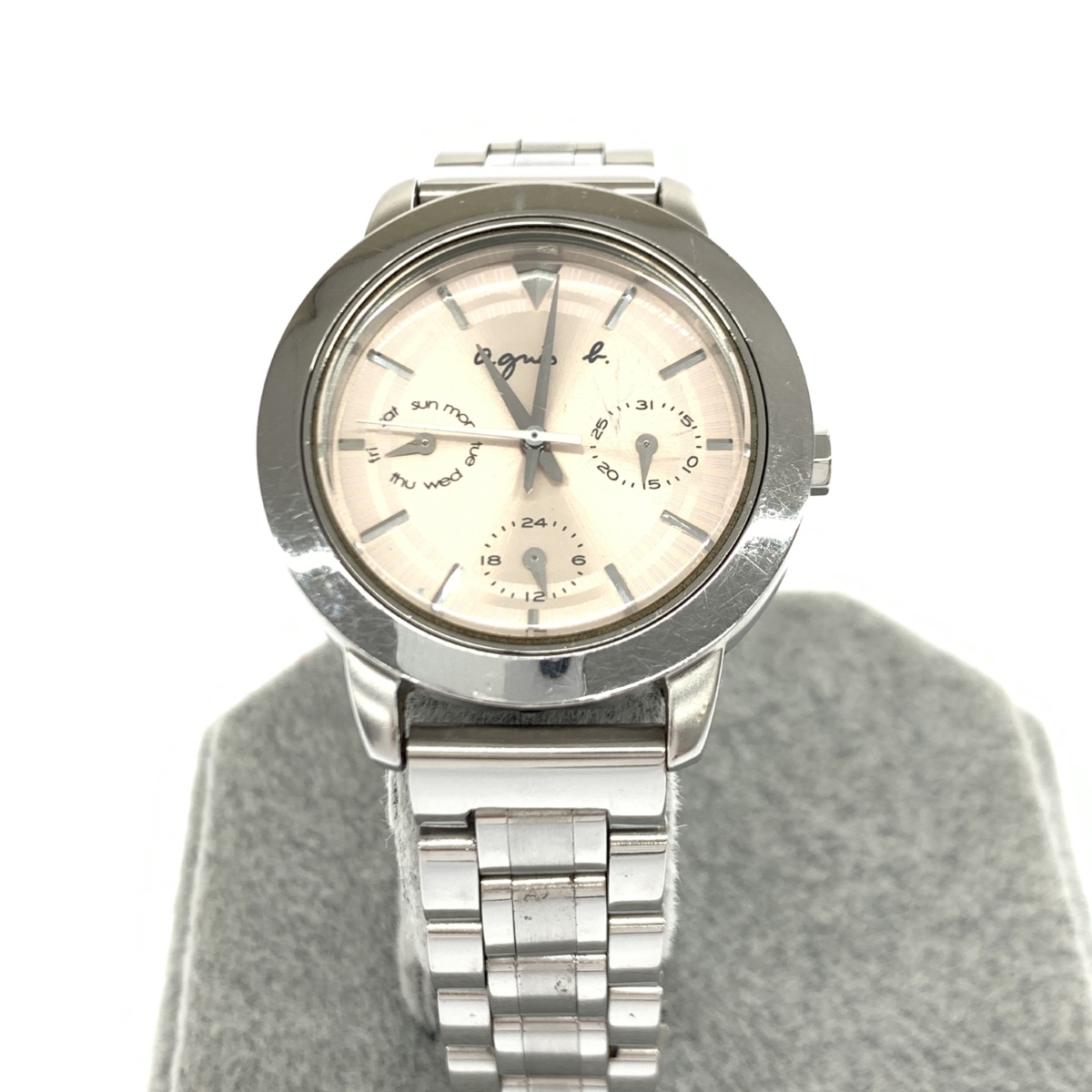 ◆agnes b. アニエスベー 腕時計 クロノグラフ◆V33J-0AL0 シルバーカラー SS レディース ウォッチ watch_画像2