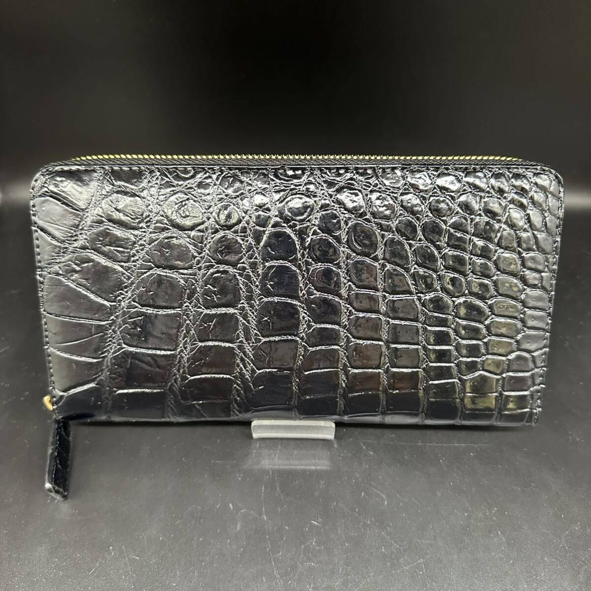 本革クロコ・一枚革】 ◇シャムワニ クロコダイル 長財布 本革クロコ・一枚革】 ◇シャムワニ クロコダイル 長財布