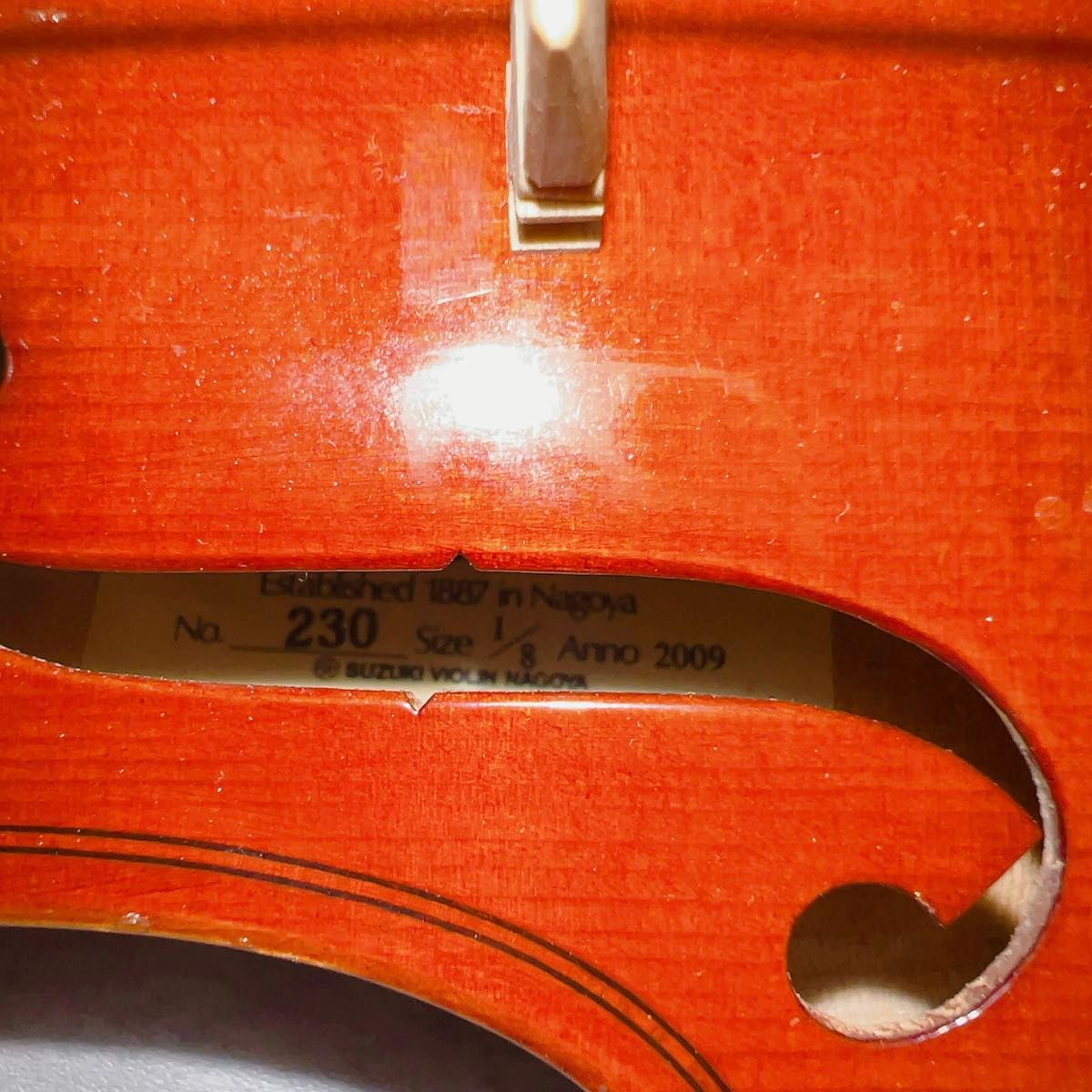 スズキ　バイオリン　No.230 1/8  2009　弓　弦楽器 ケース付き！