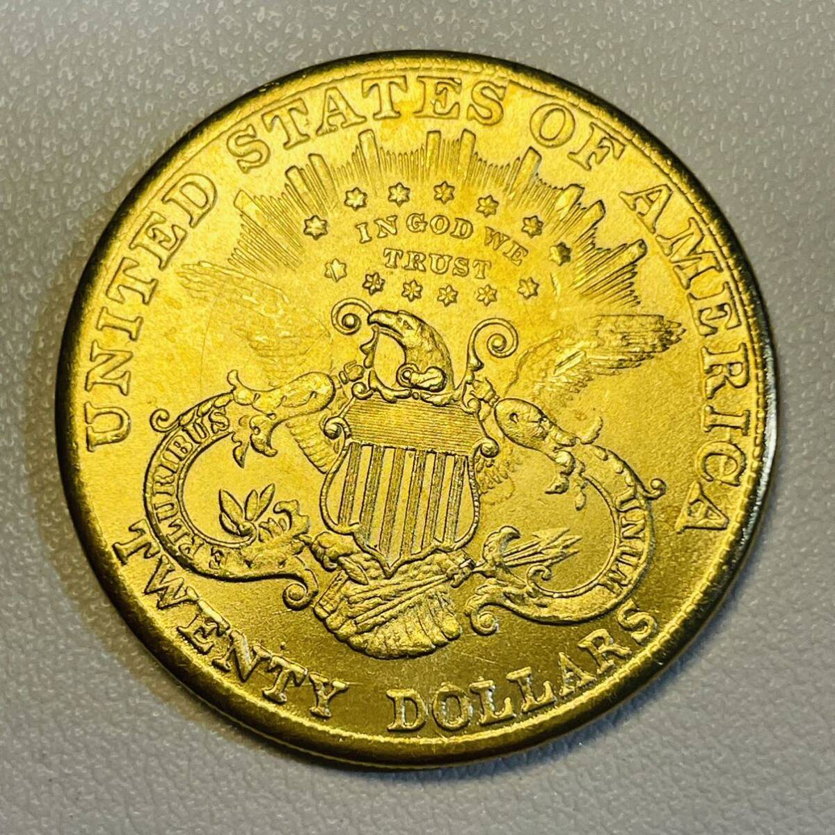 アメリカ 硬貨 古銭 自由の女神 1885年 ハクトウワシ 13の星 独立十三州 盾 オリーブの枝 コイン 重17.29g 金貨 の画像1