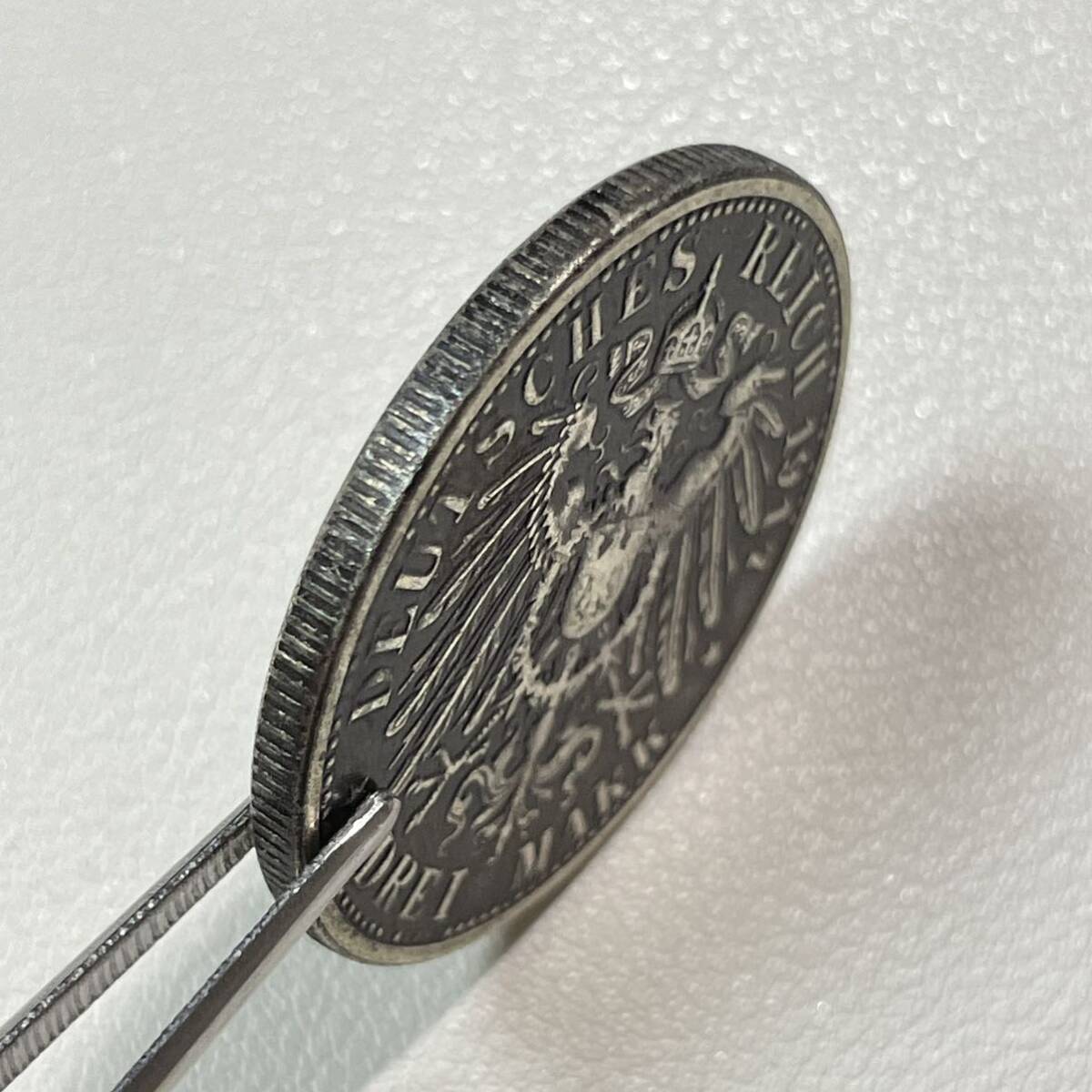 ドイツ 硬貨 古銭 ザクセン王国 1917年 マルティン・ルターの守護者 フリードリヒ賢者 カンムリワシ コイン 重16.96g_画像4