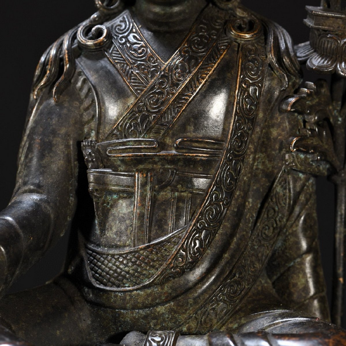 【清】某有名収集家買取品 西蔵・チベット伝来・時代物 銅製 ジグメ・リンパ造像 極細工 密教古美術_画像3