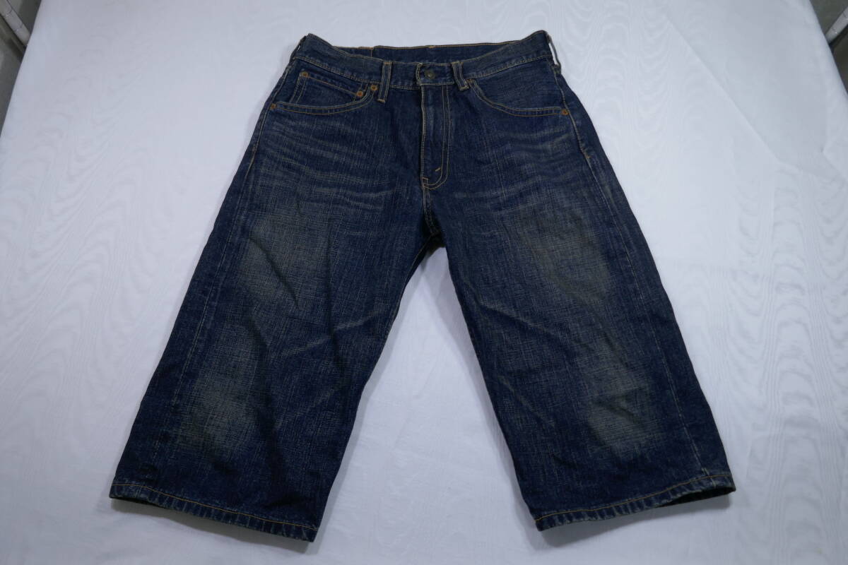  прекрасный товар Levi's LEVI*S 503 W30 дюймовый SP503-18 б/у обработка шорты джинсы Denim ji- хлеб 