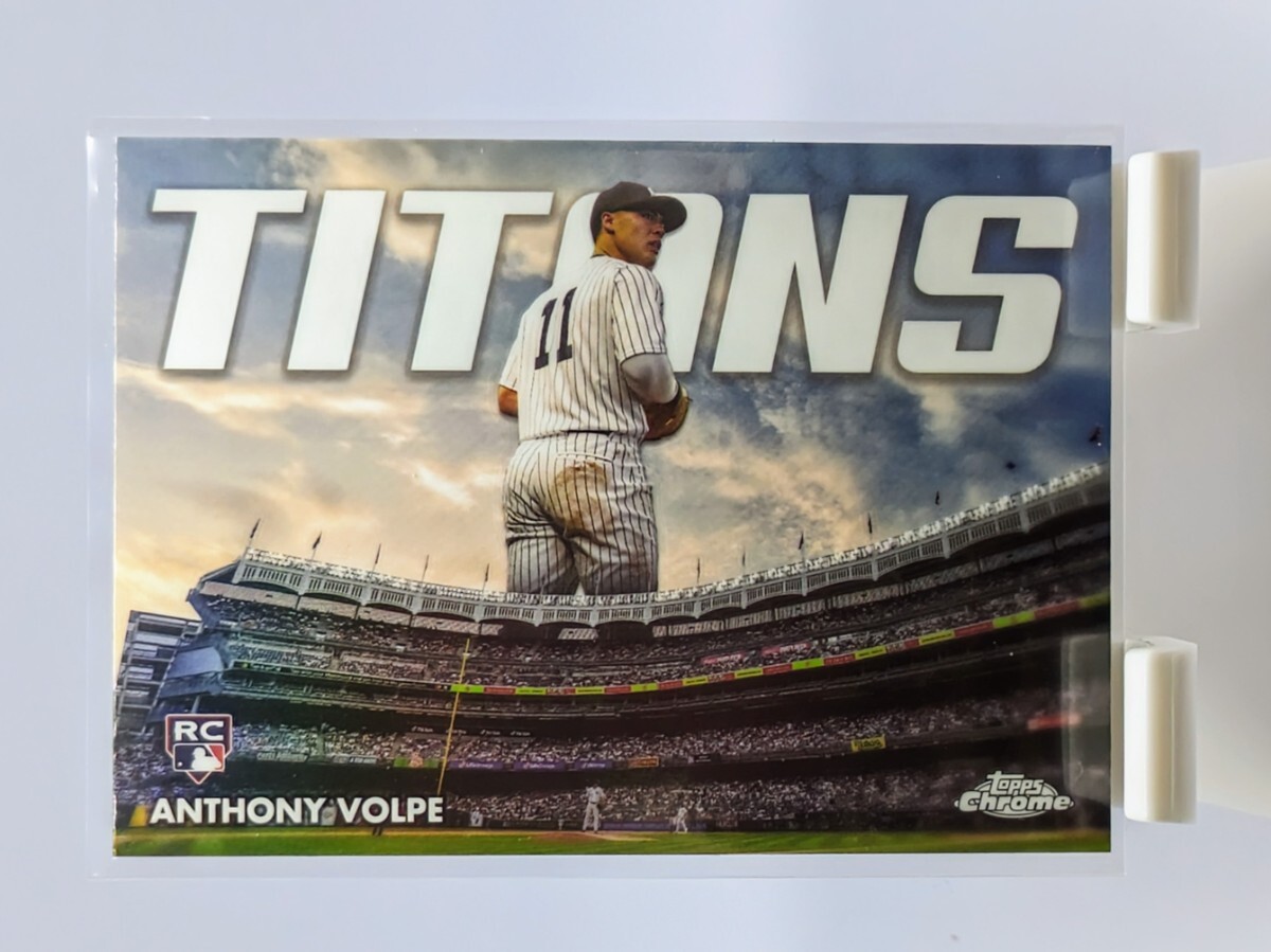 【1円スタート】Anthony Volpe RC - 2023 Topps Chrome Update Titans / Yankees アンソニー・ボルピー ルーキーカード オマケ付の画像1