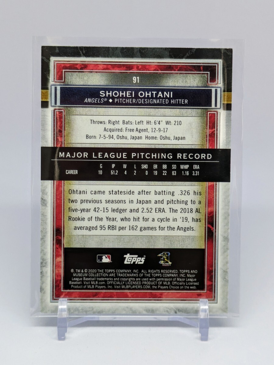 【1円スタート】大谷翔平 - 2020 Topps Musuem Collection Brown Border / Angels Dogers Shohei Ohtani_画像2