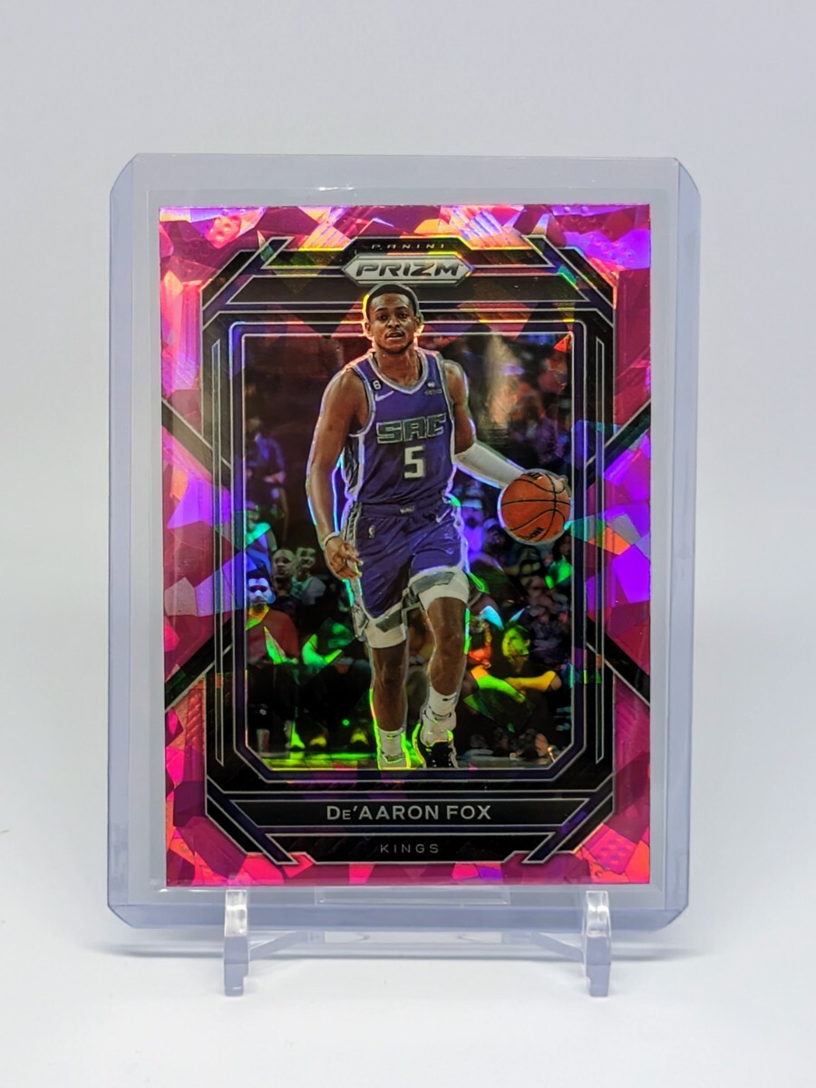 【1円スタート】De’Aaron Fox - 2022-23 Panini Prizm Pink Cracked Ice / Kings ディアロン・フォックス_画像1